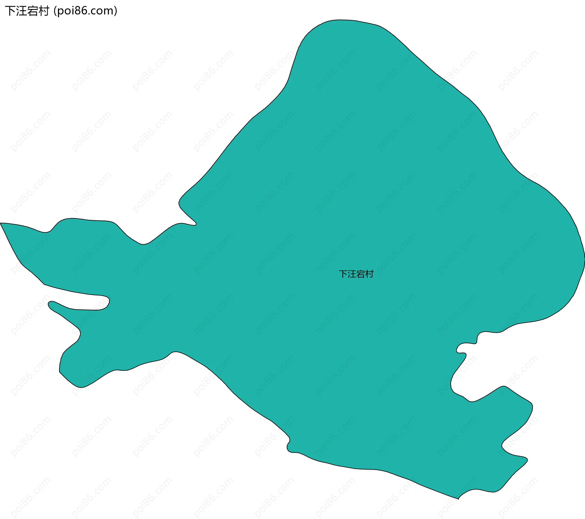 下汪宕村边界地图