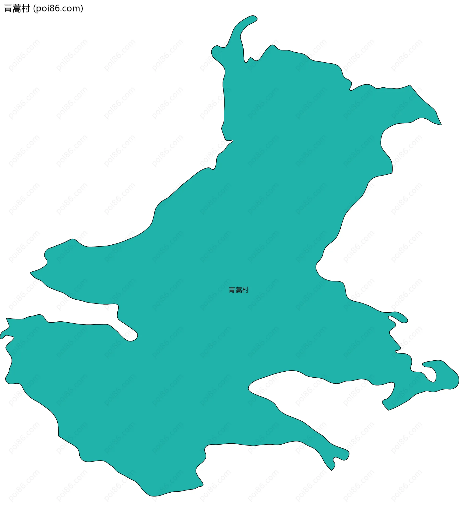 青蒿村边界地图