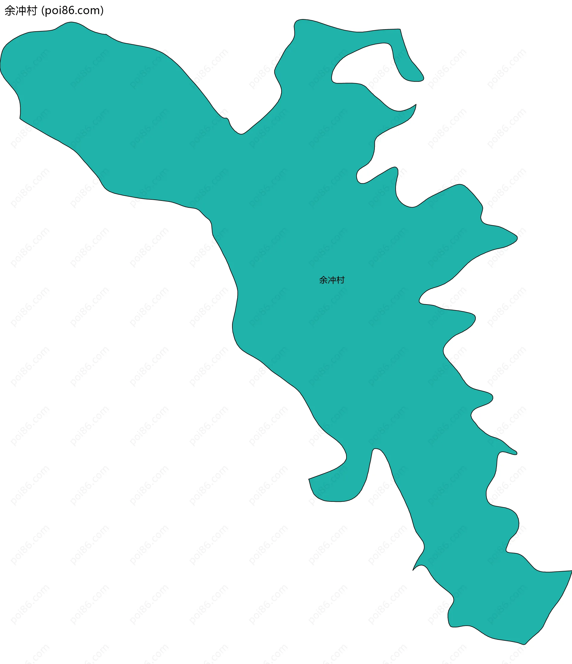 余冲村边界地图