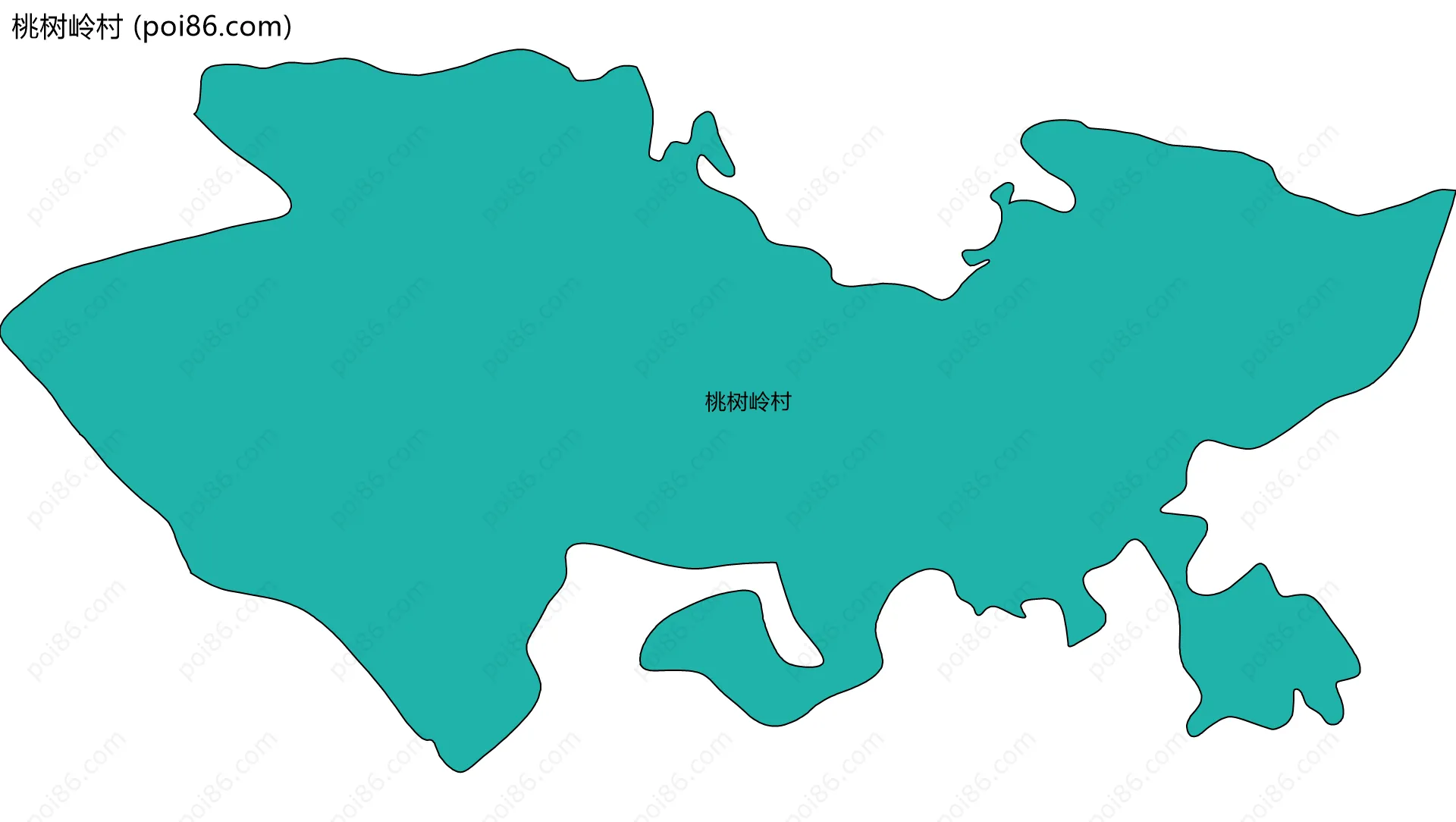 桃树岭村边界地图