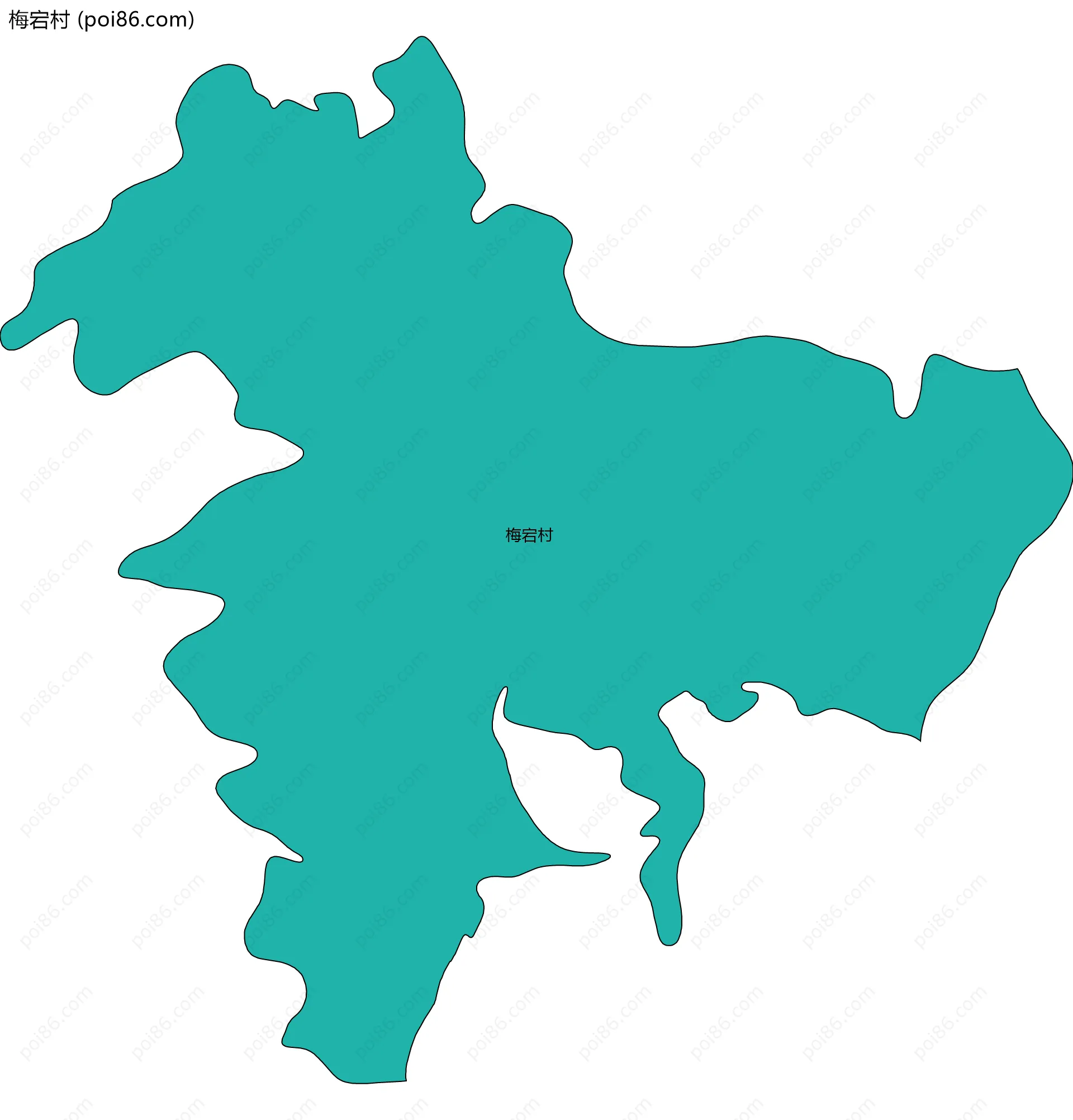 梅宕村边界地图