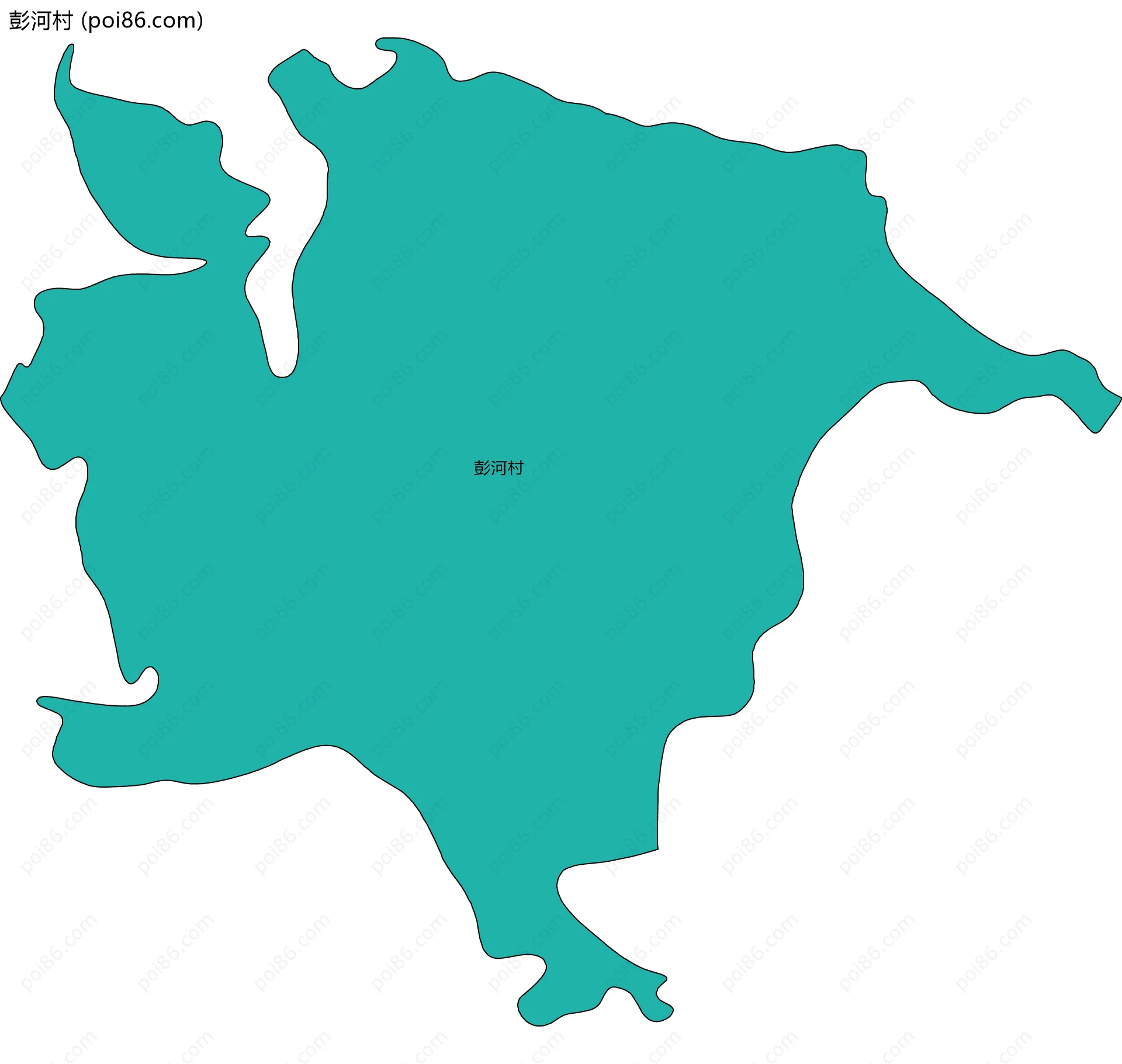 彭河村边界地图