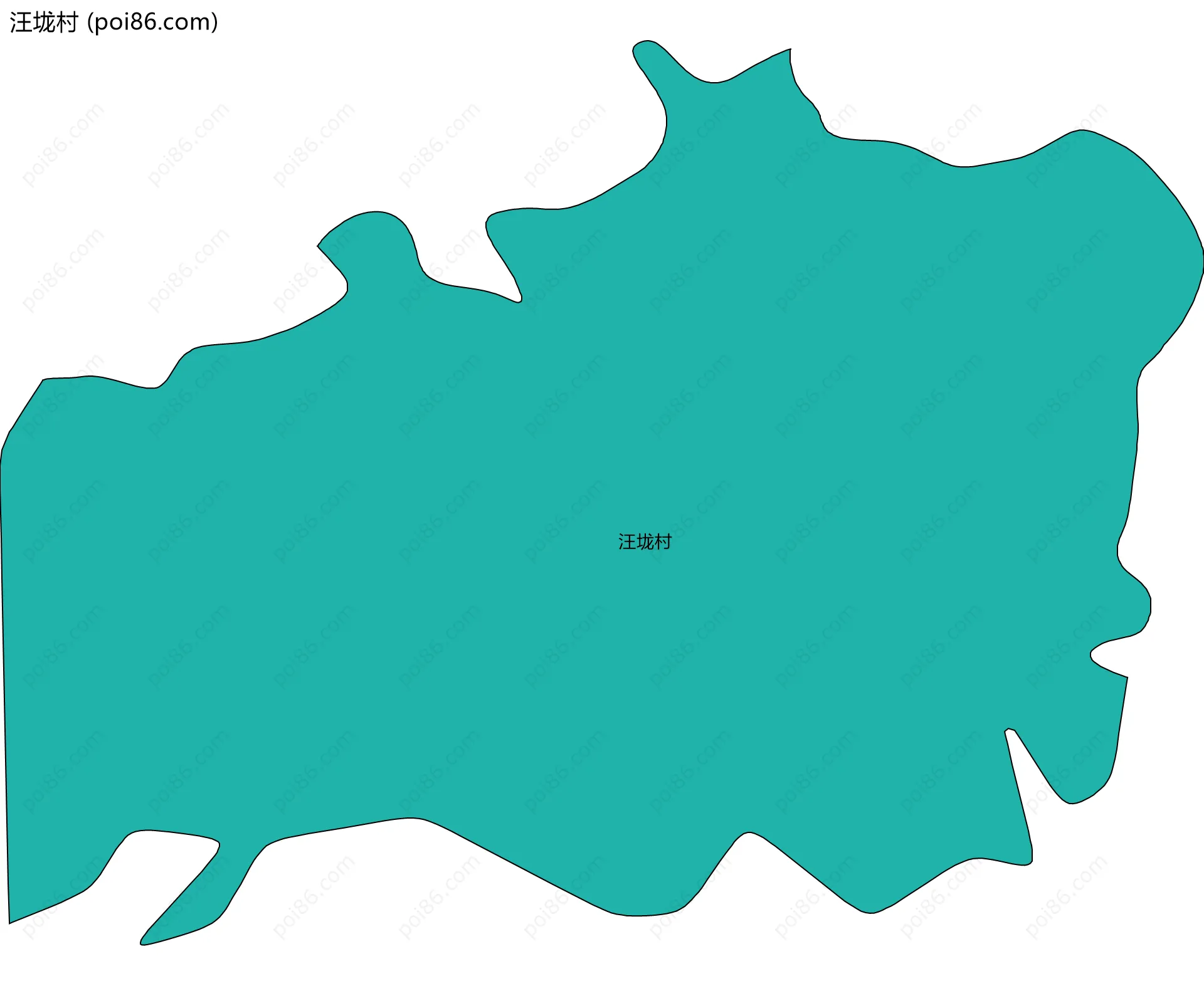汪垅村边界地图