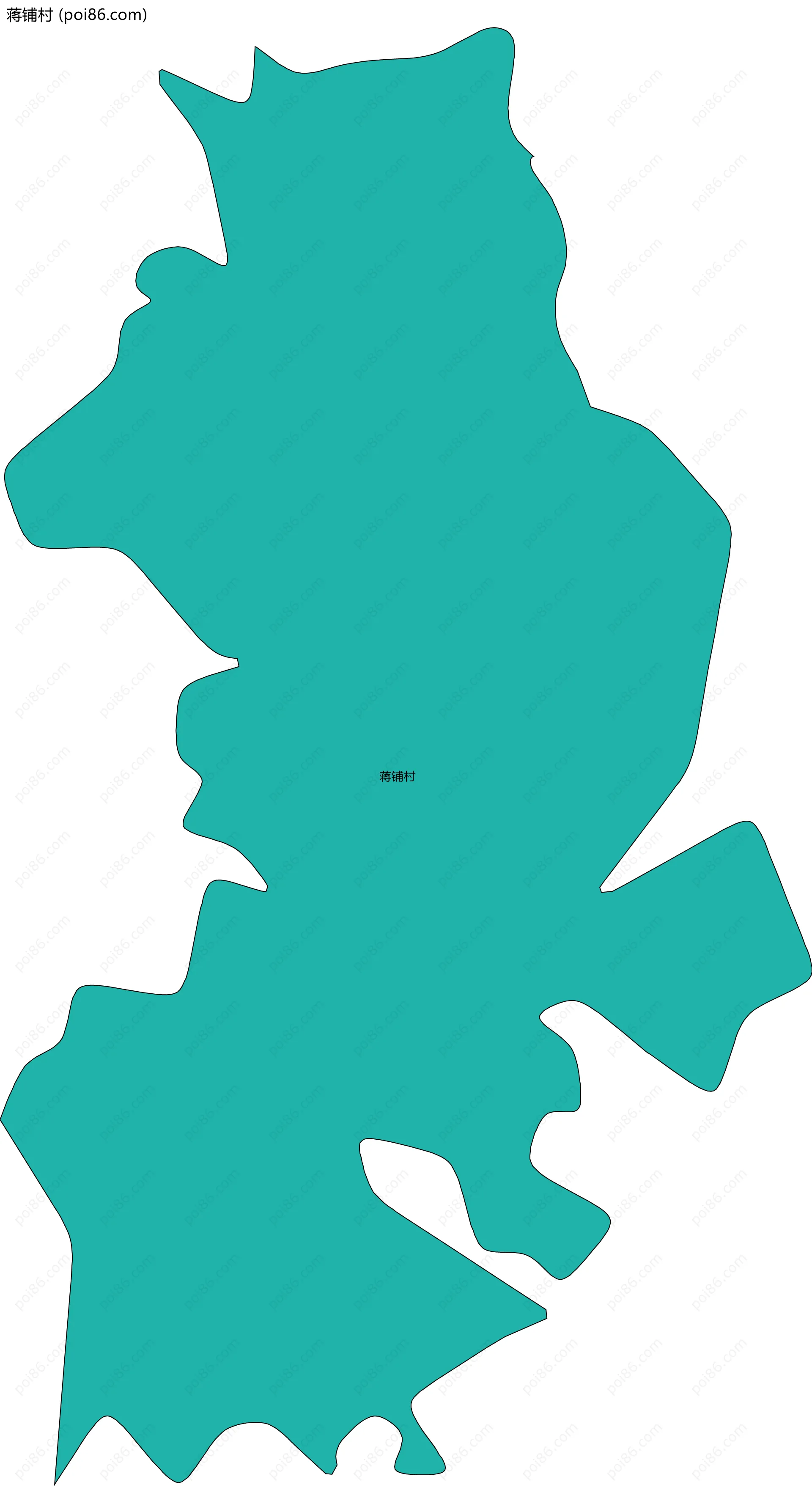 蒋铺村边界地图