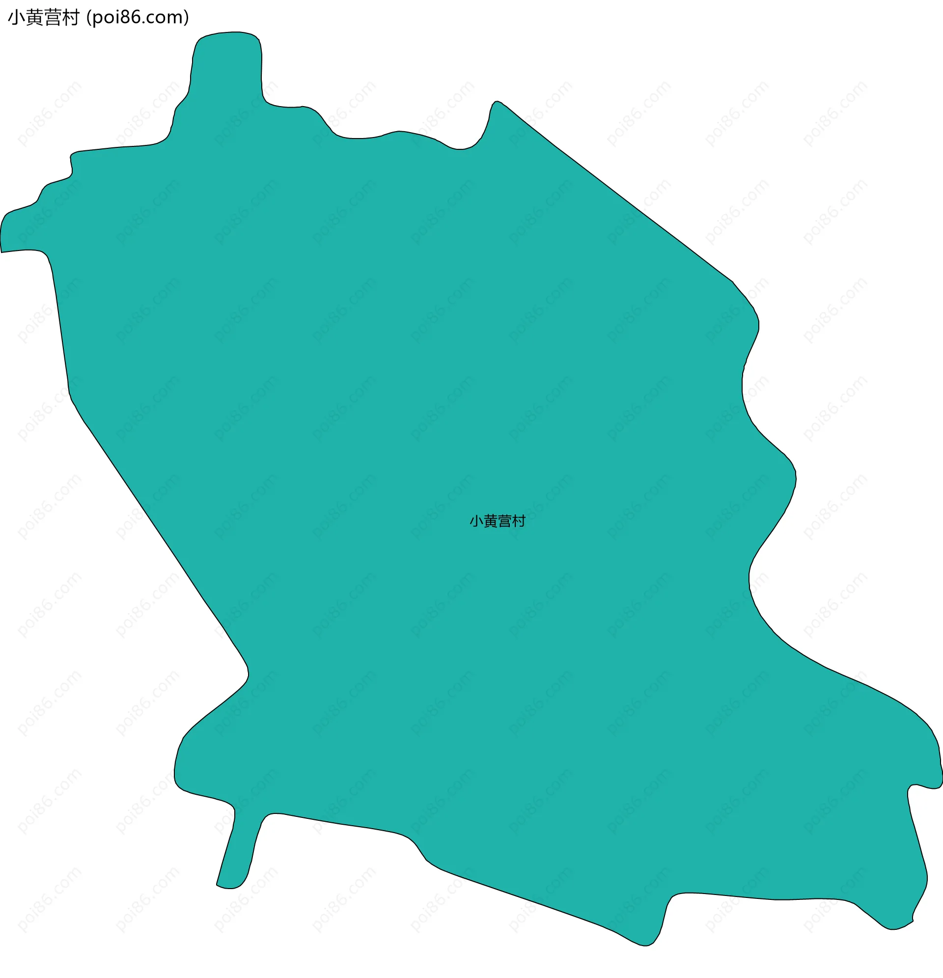 小黄营村边界地图