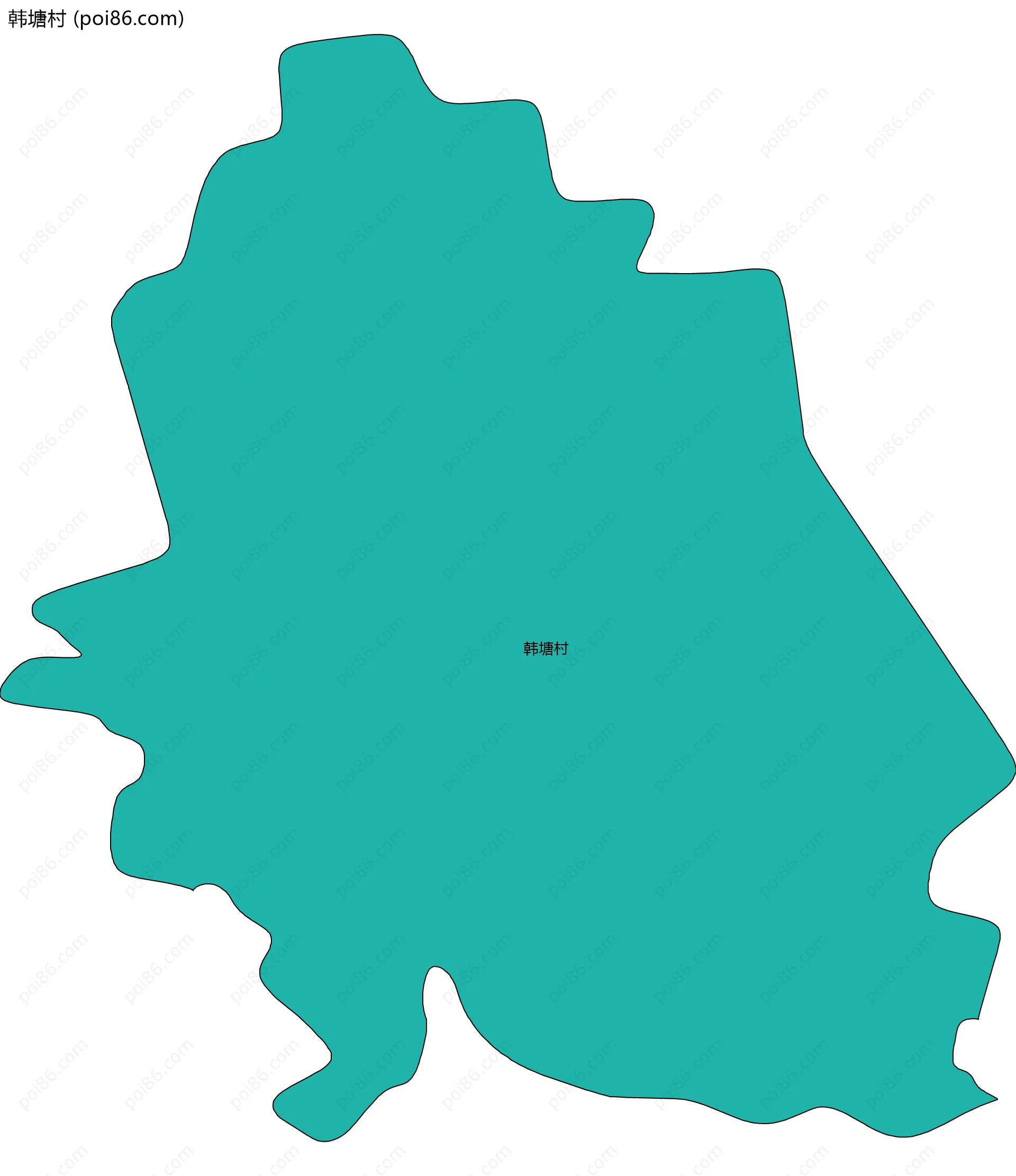 韩塘村边界地图