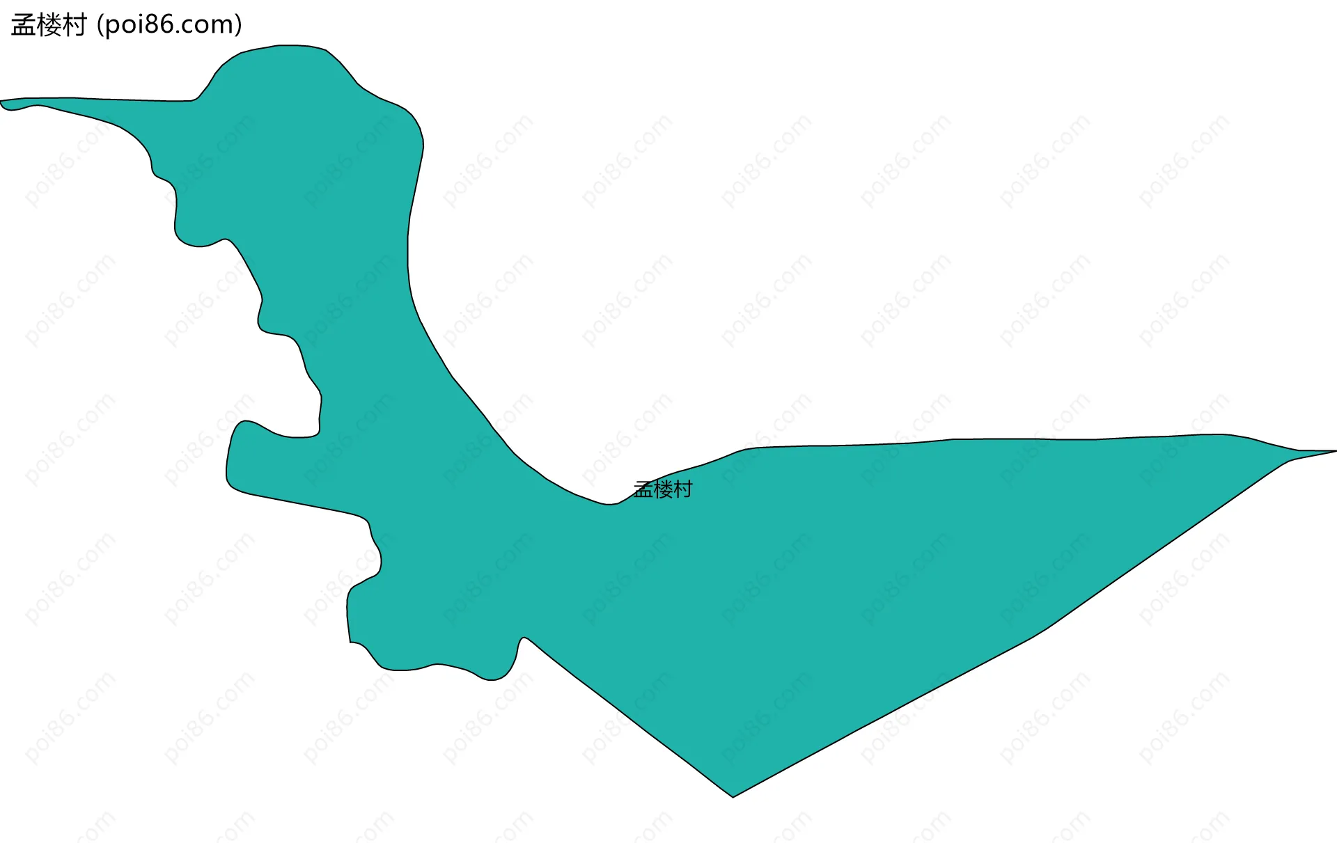 孟楼村边界地图