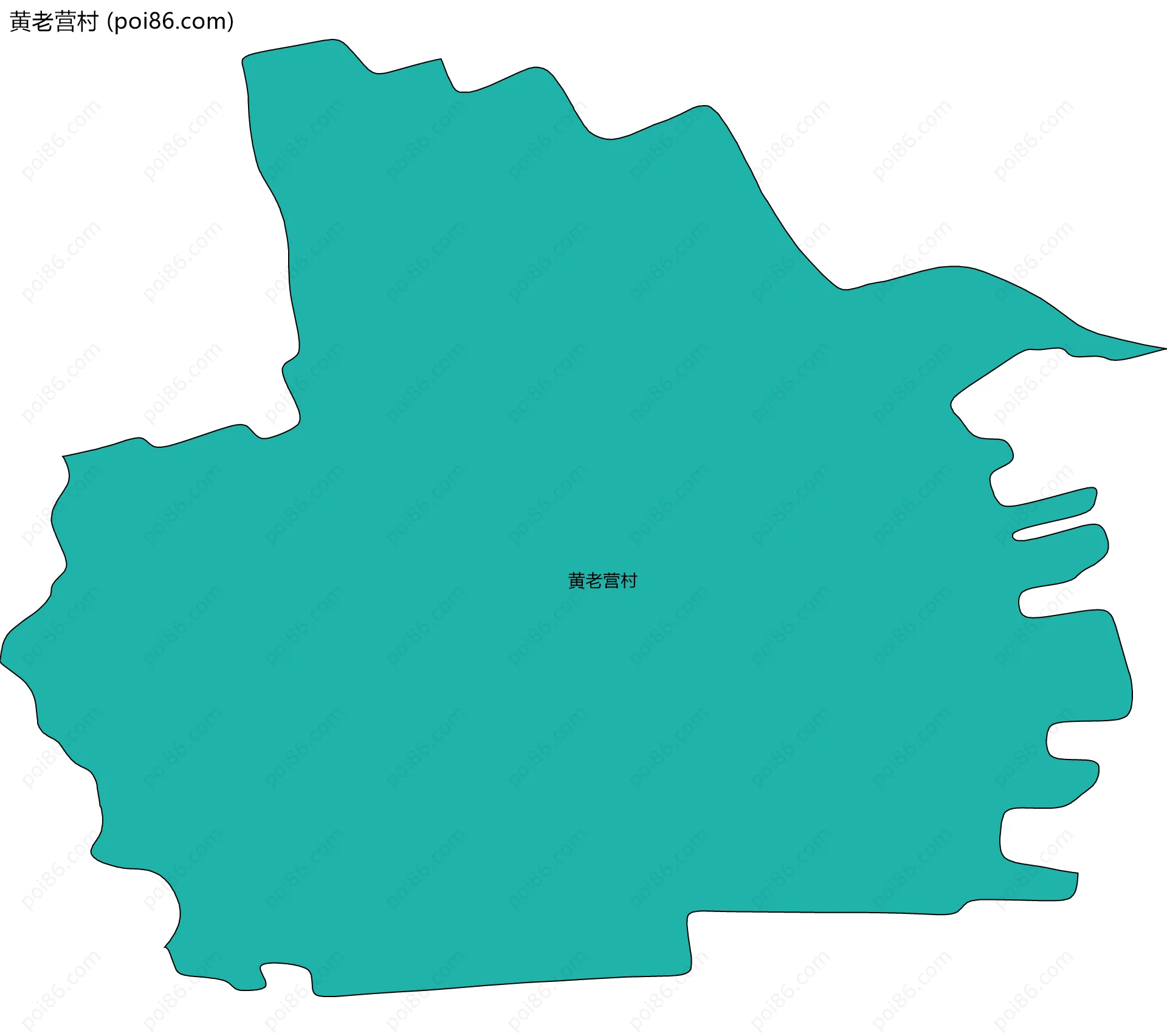 黄老营村边界地图
