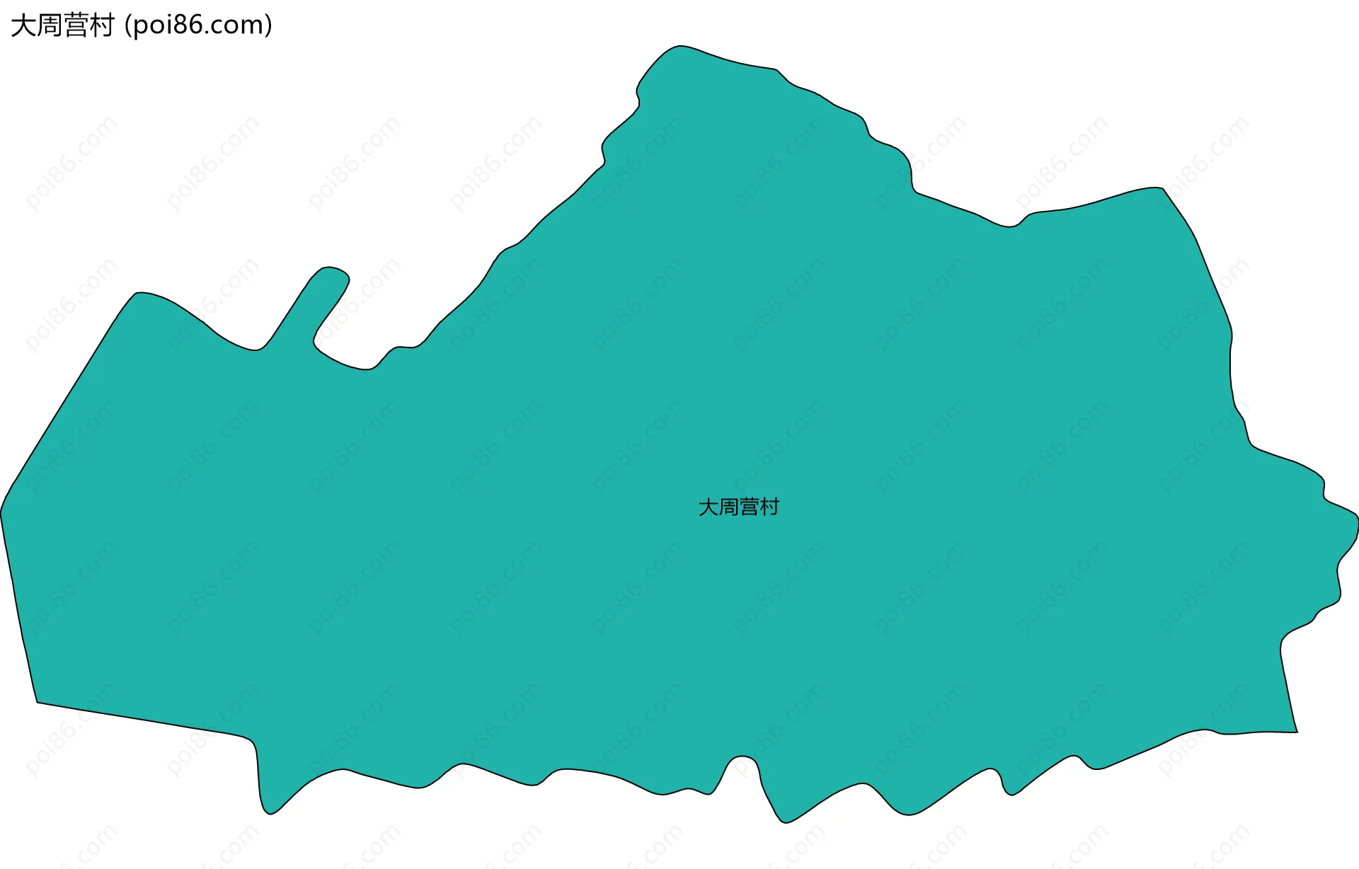 大周营村边界地图