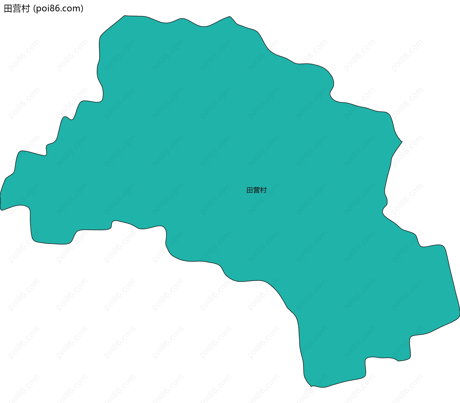 田营村边界地图