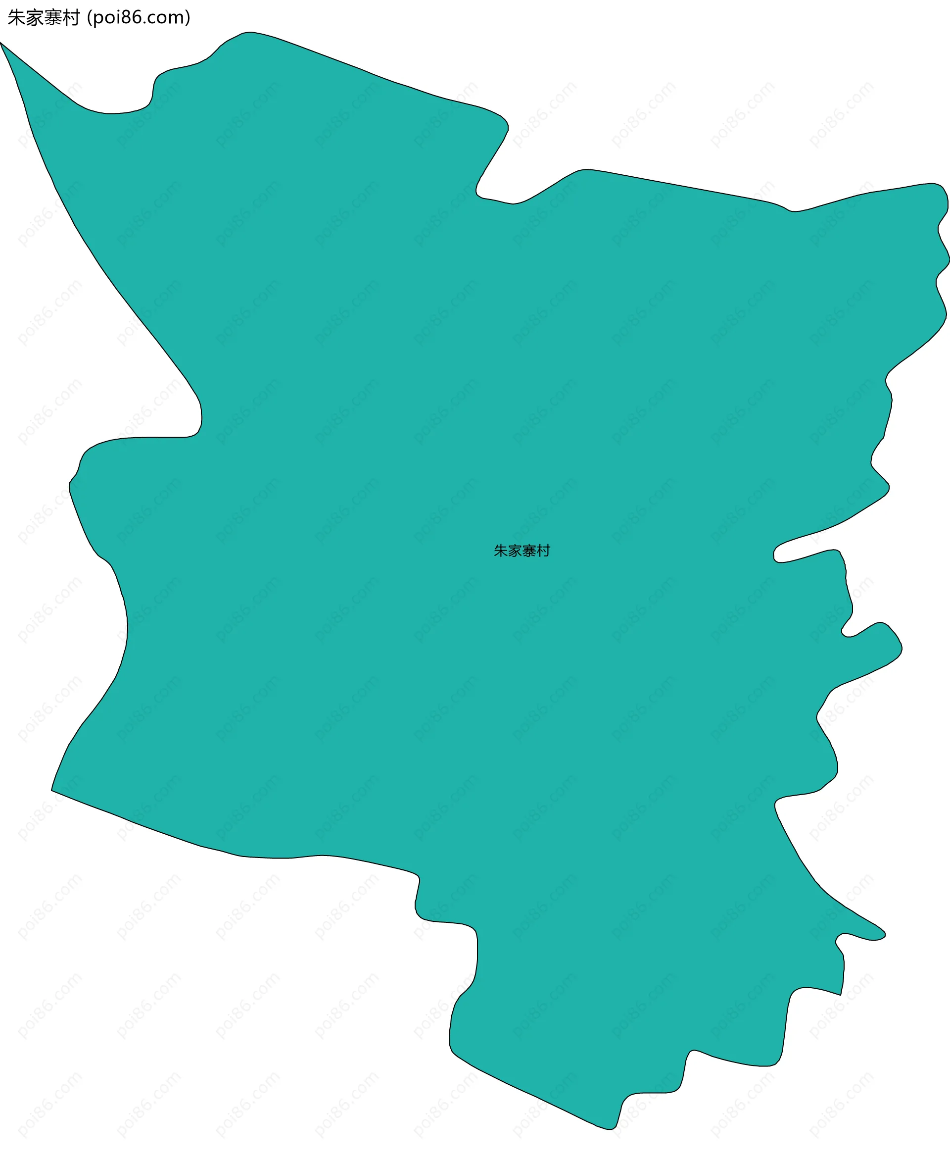 朱家寨村边界地图