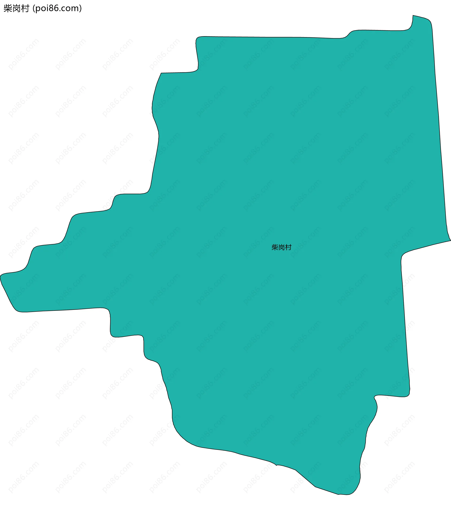 柴岗村边界地图