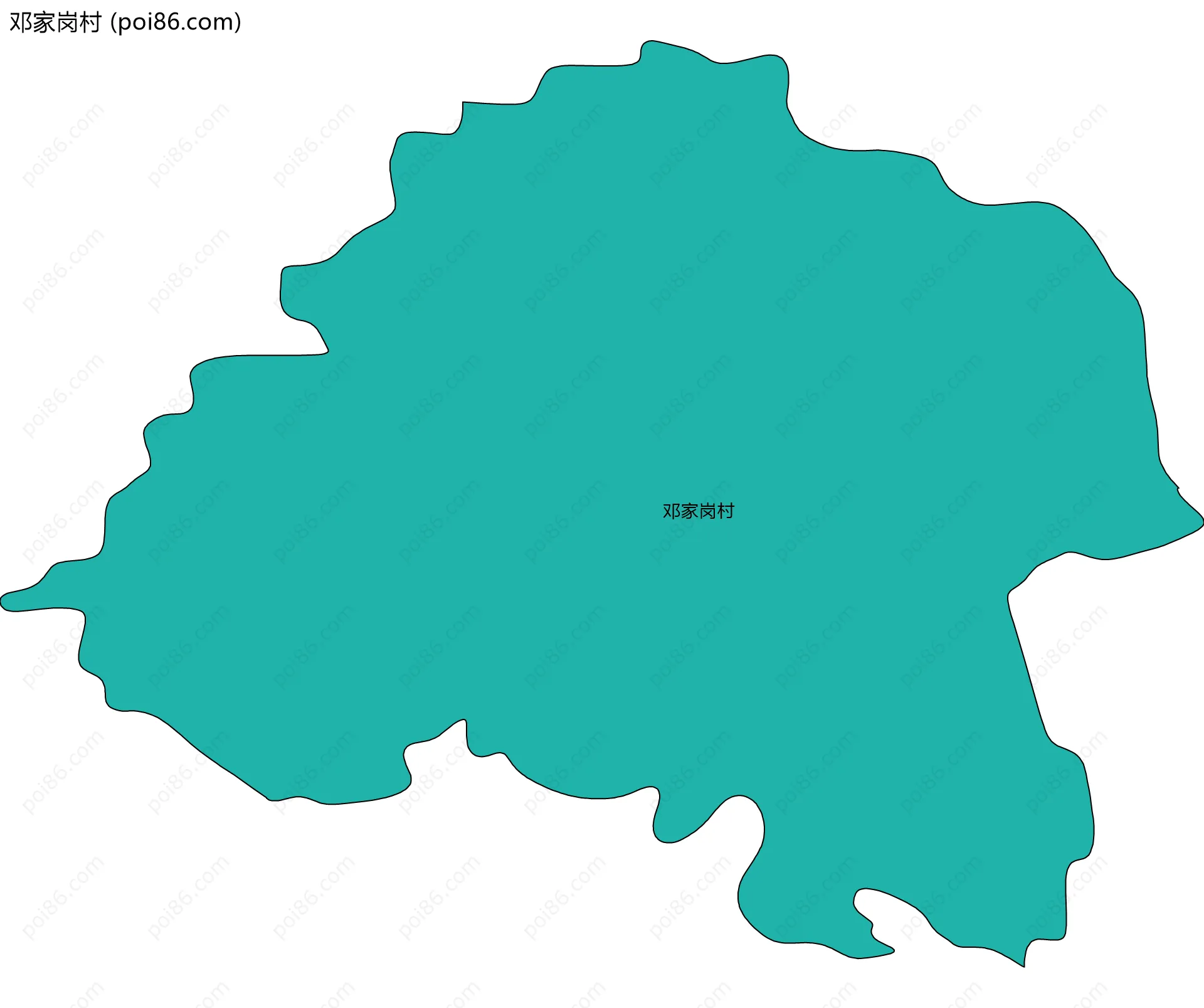 邓家岗村边界地图