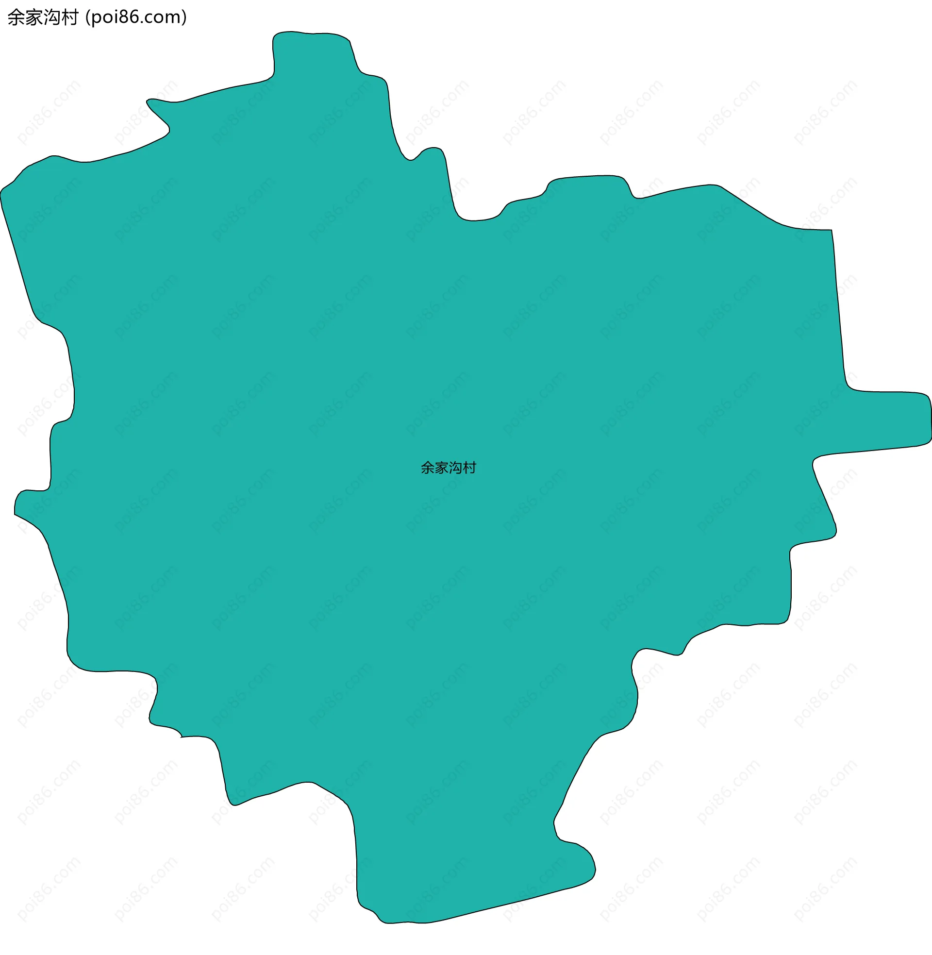 余家沟村边界地图