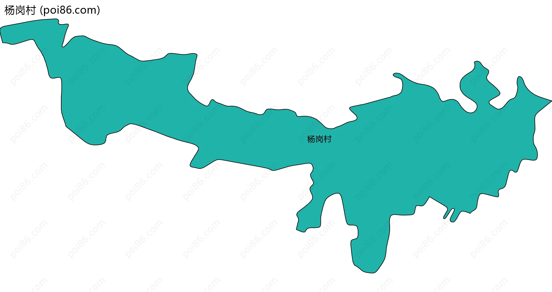 杨岗村边界地图