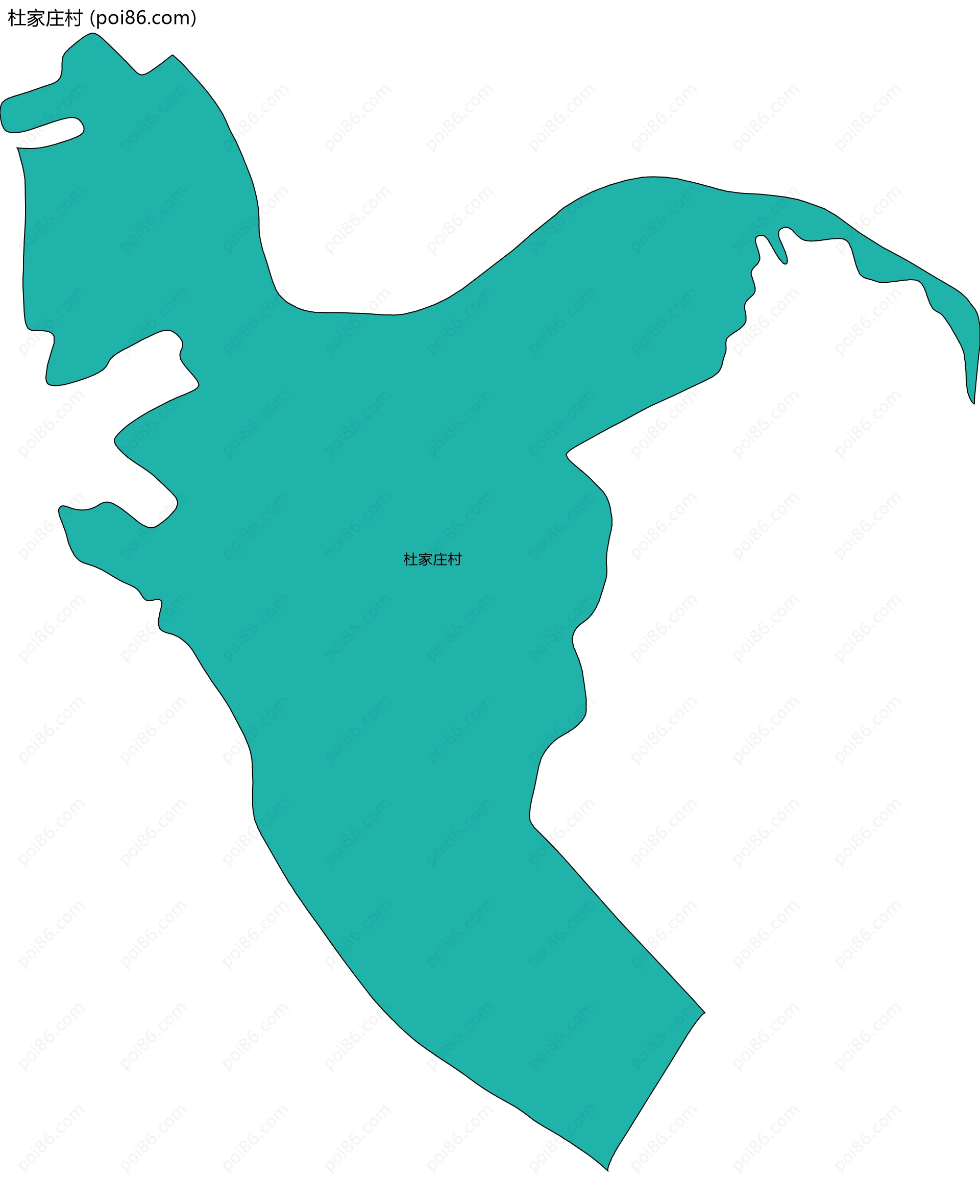 杜家庄村边界地图