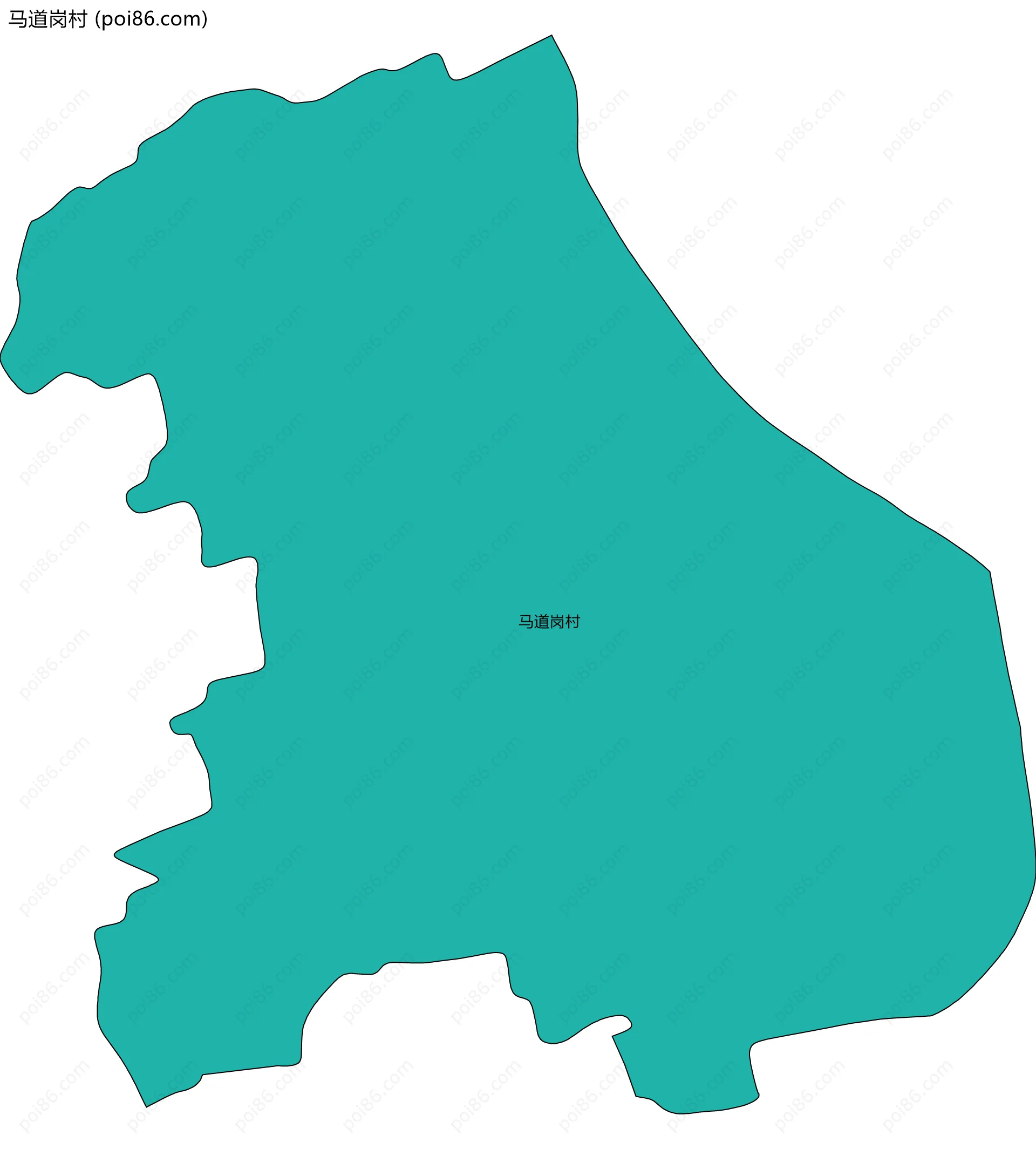 马道岗村边界地图