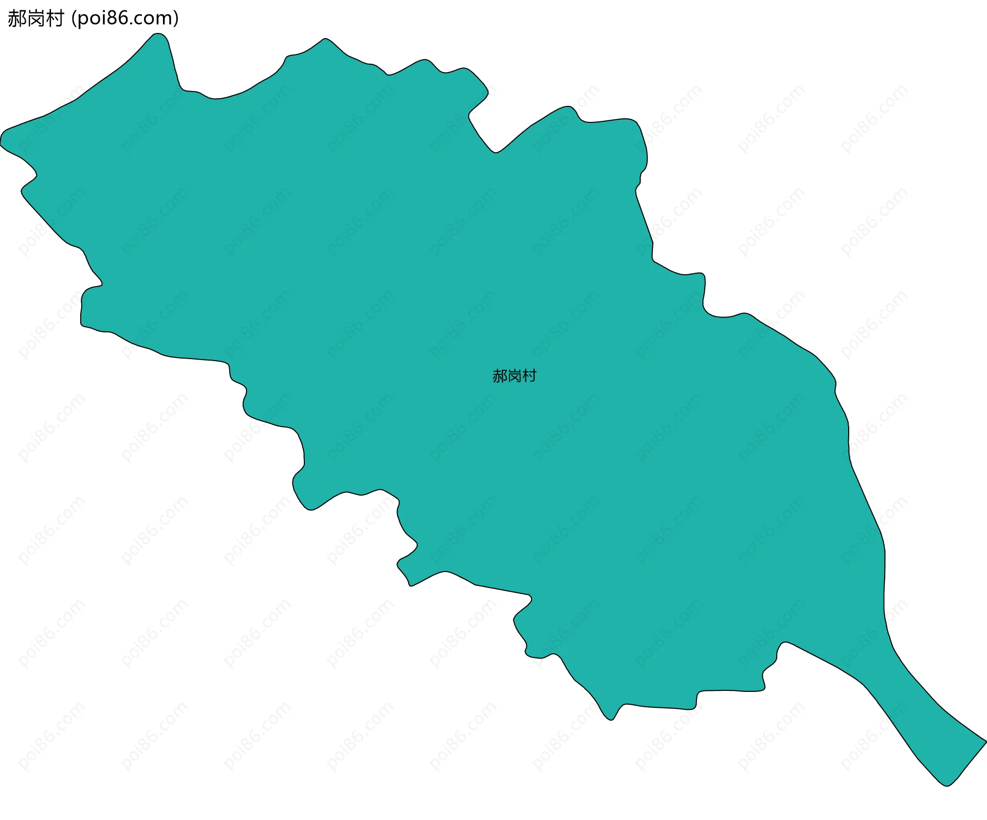 郝岗村边界地图