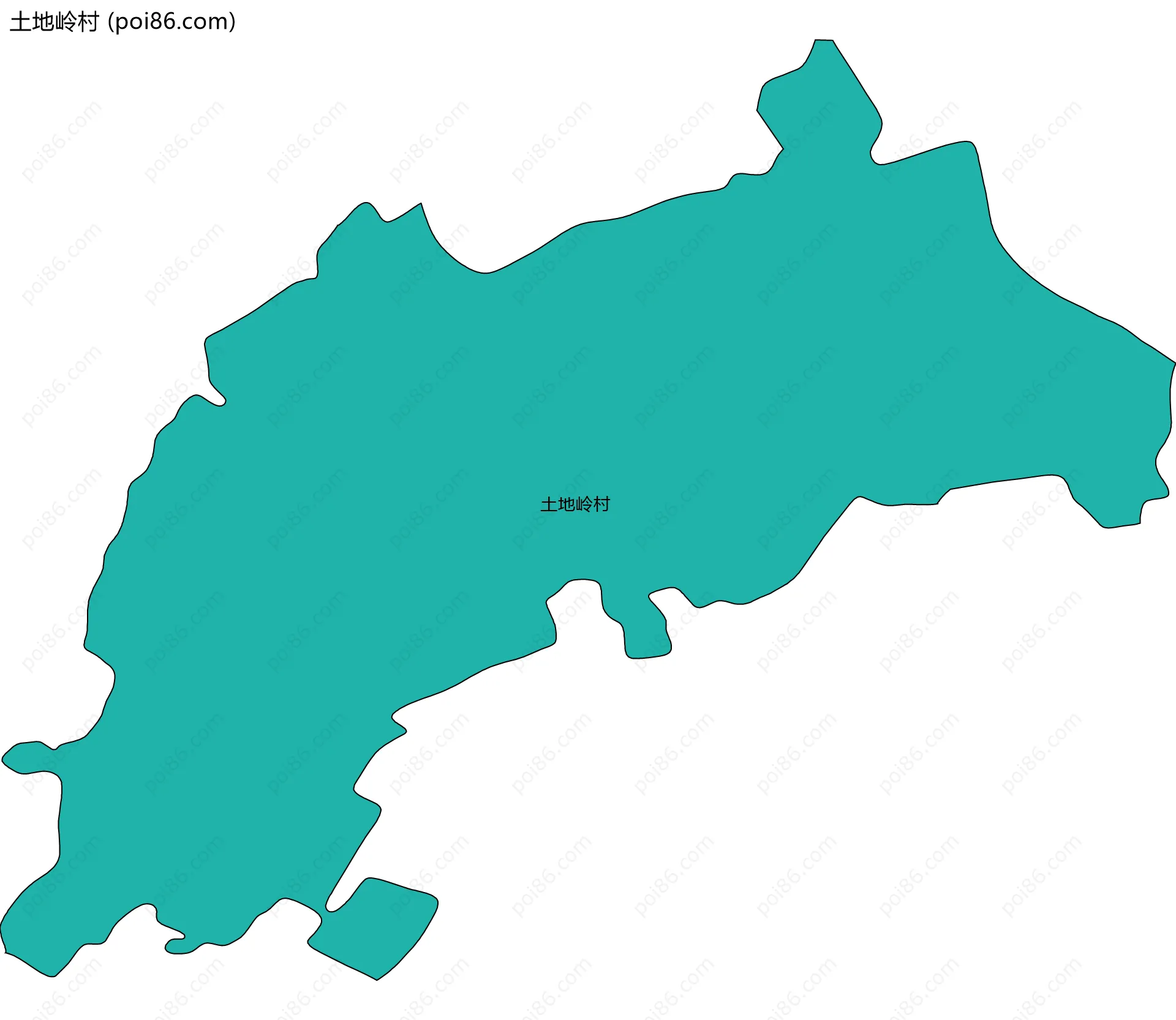 土地岭村边界地图