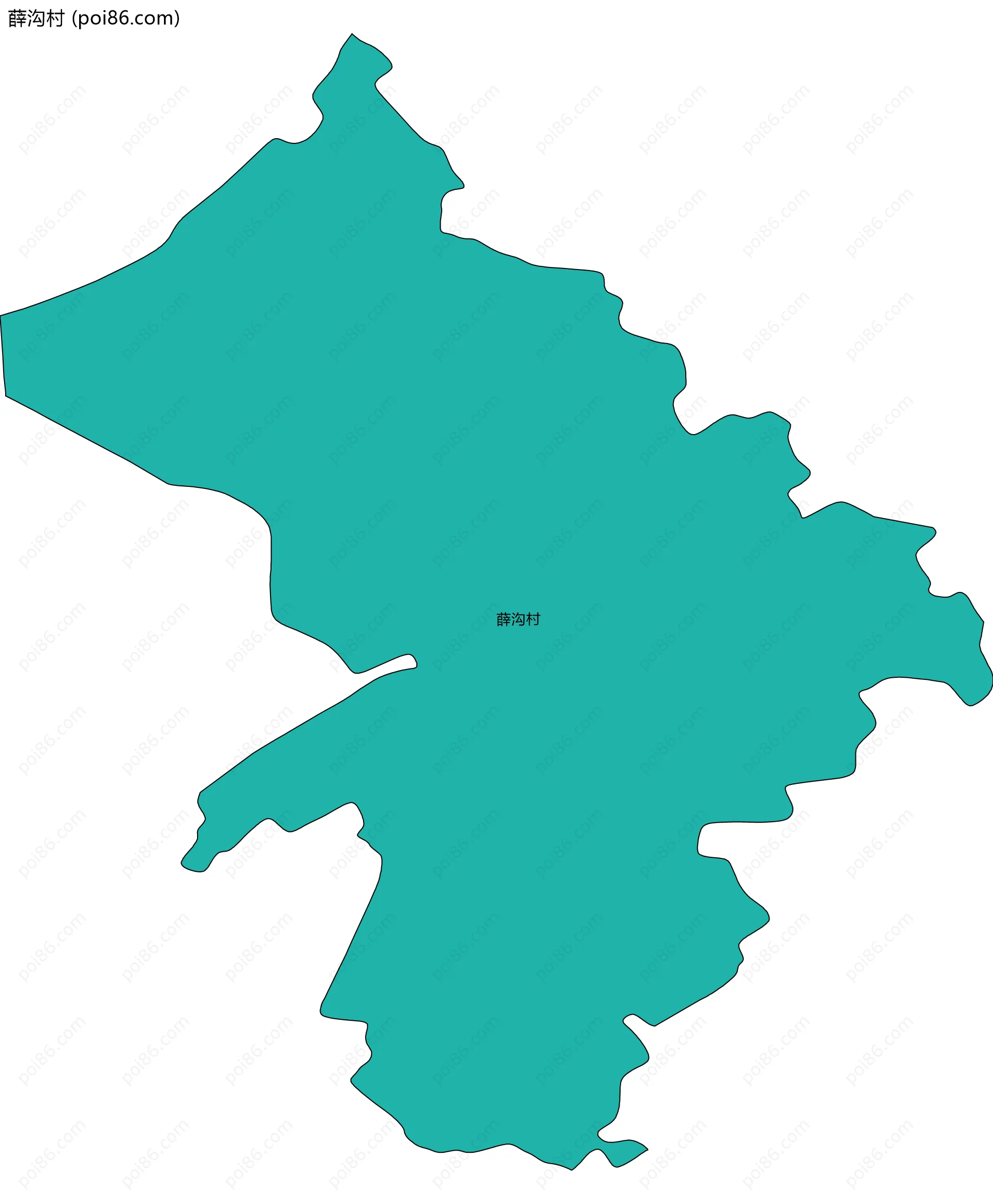 薛沟村边界地图