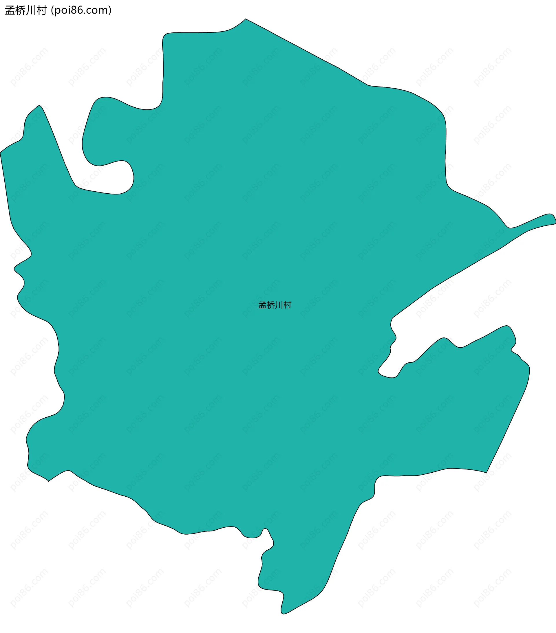 孟桥川村边界地图