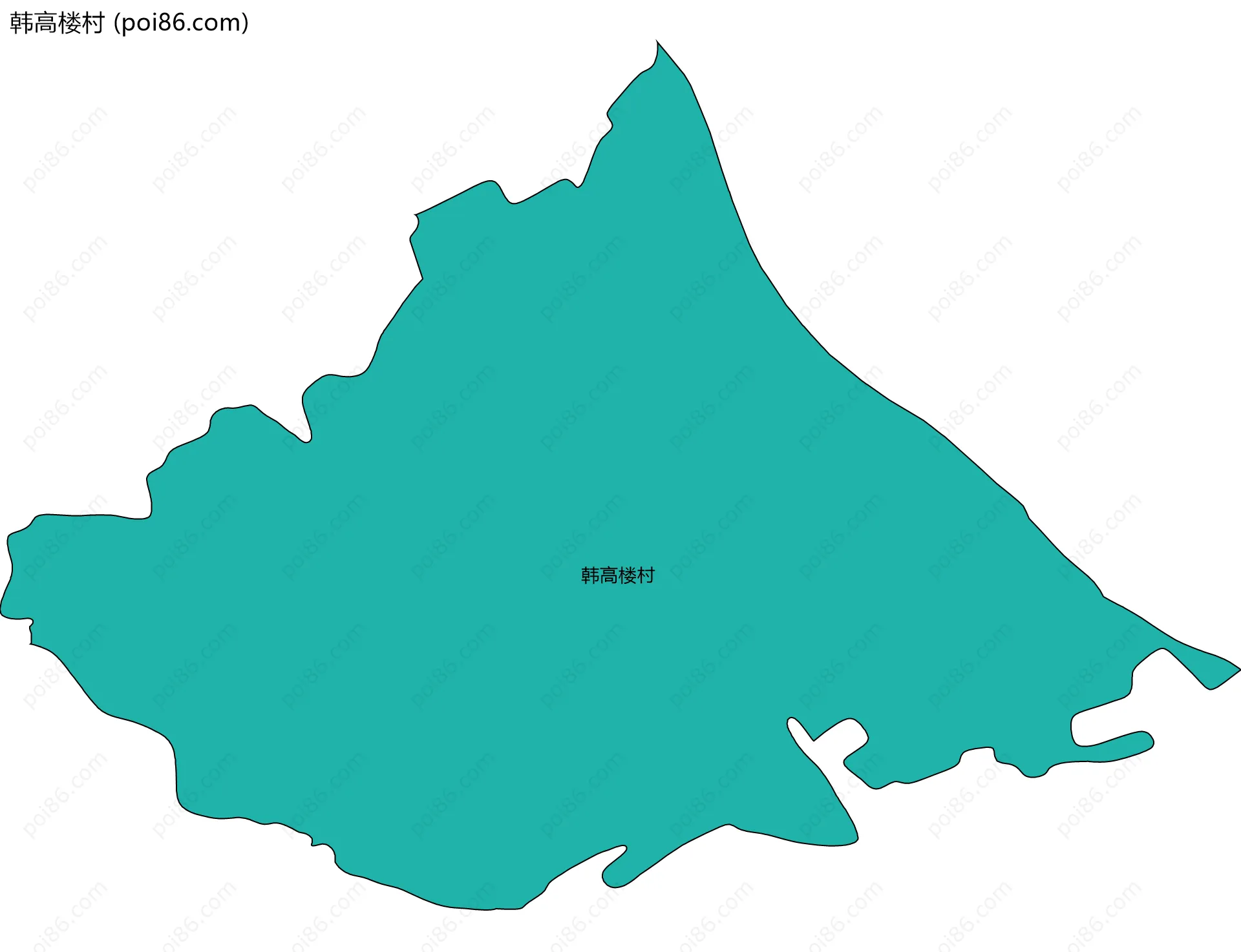 韩高楼村边界地图