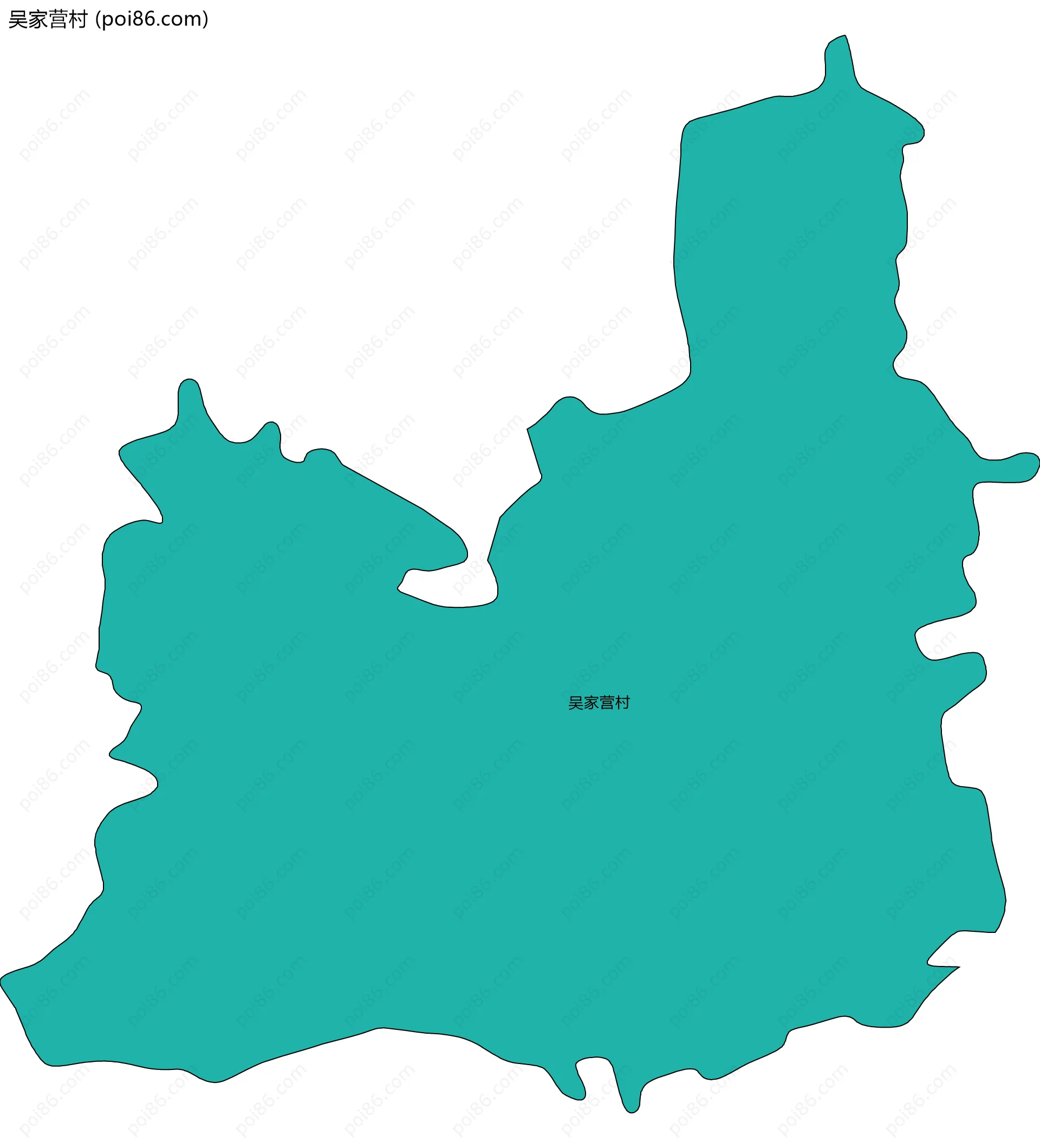 吴家营村边界地图