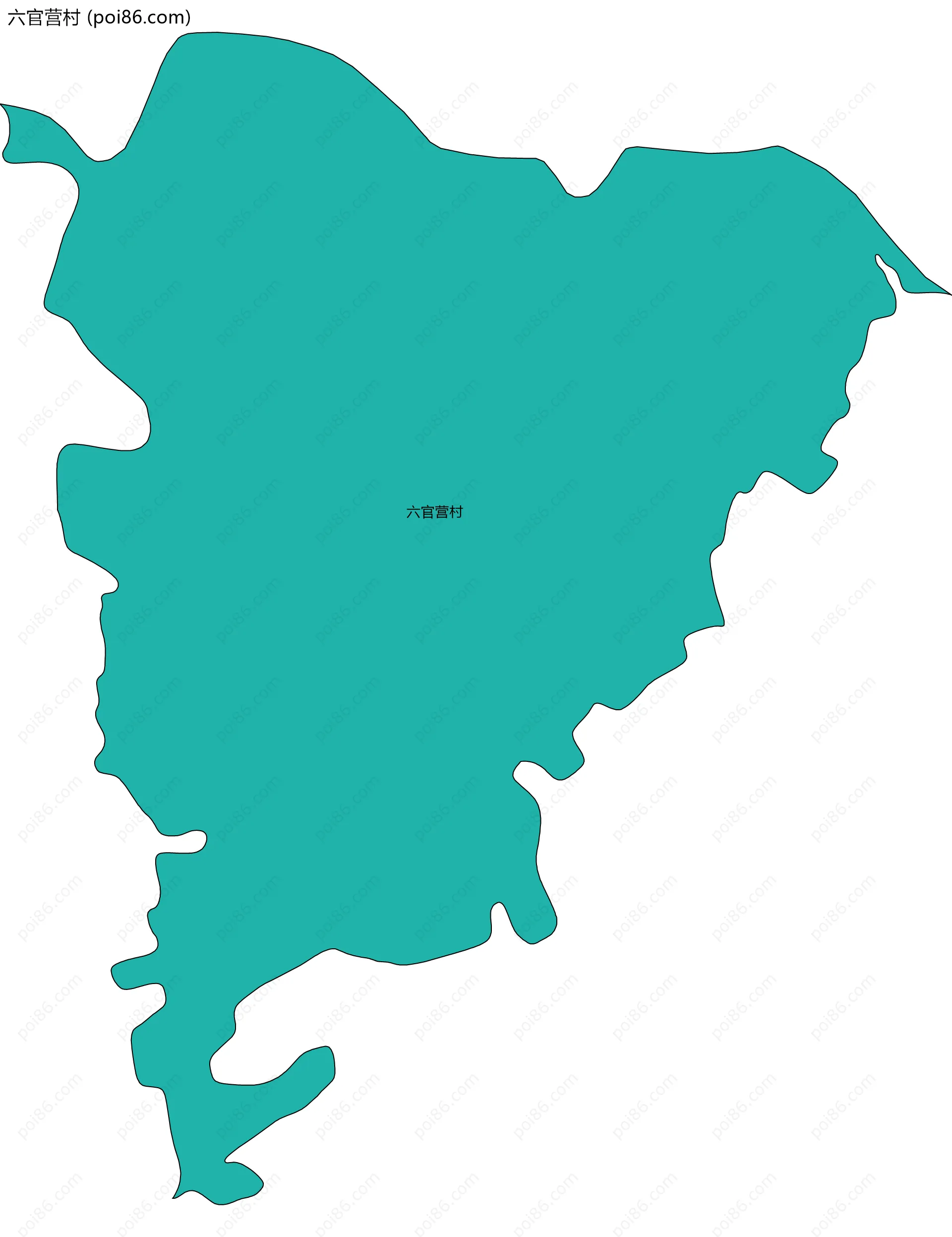 六官营村边界地图