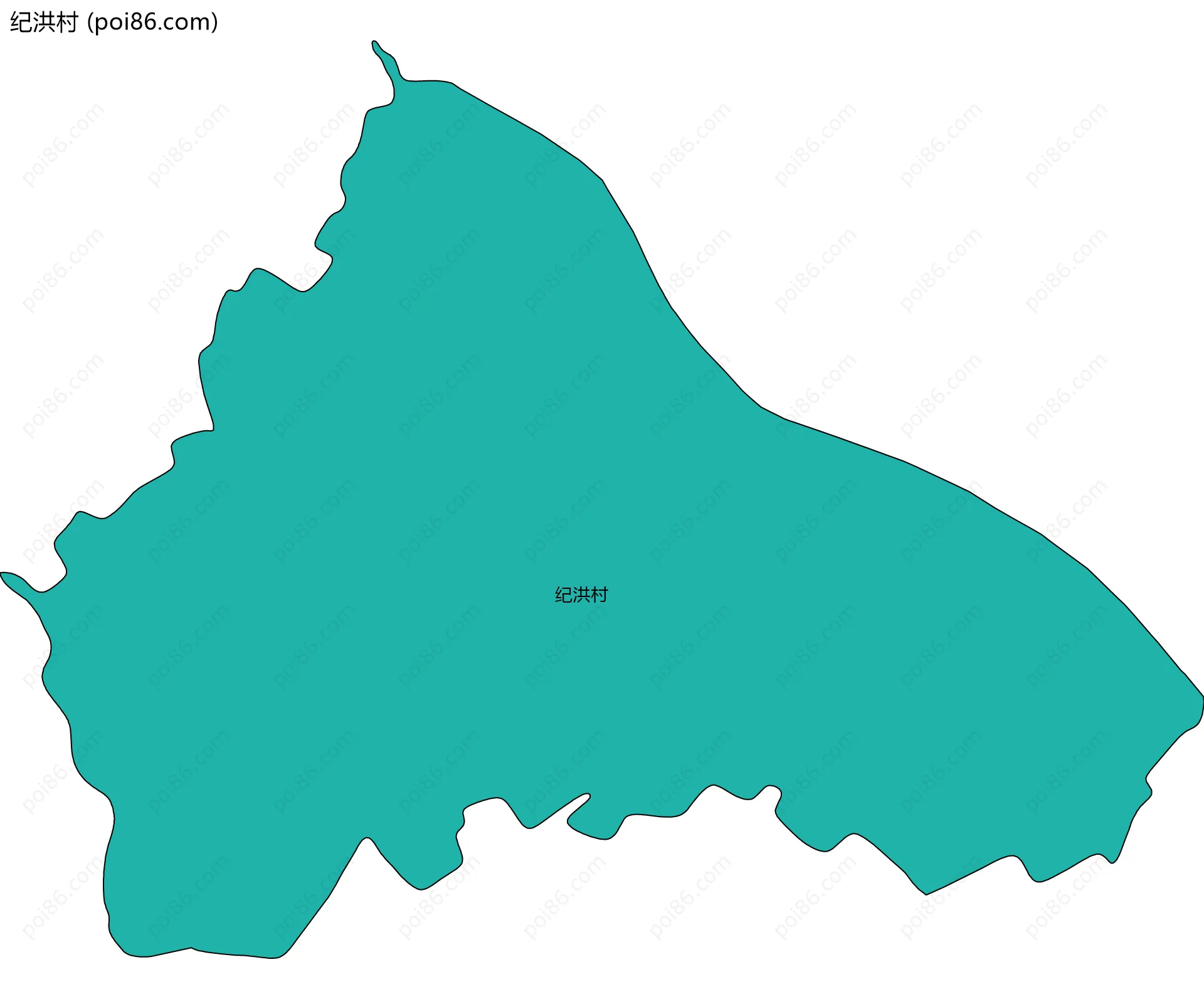 纪洪村边界地图