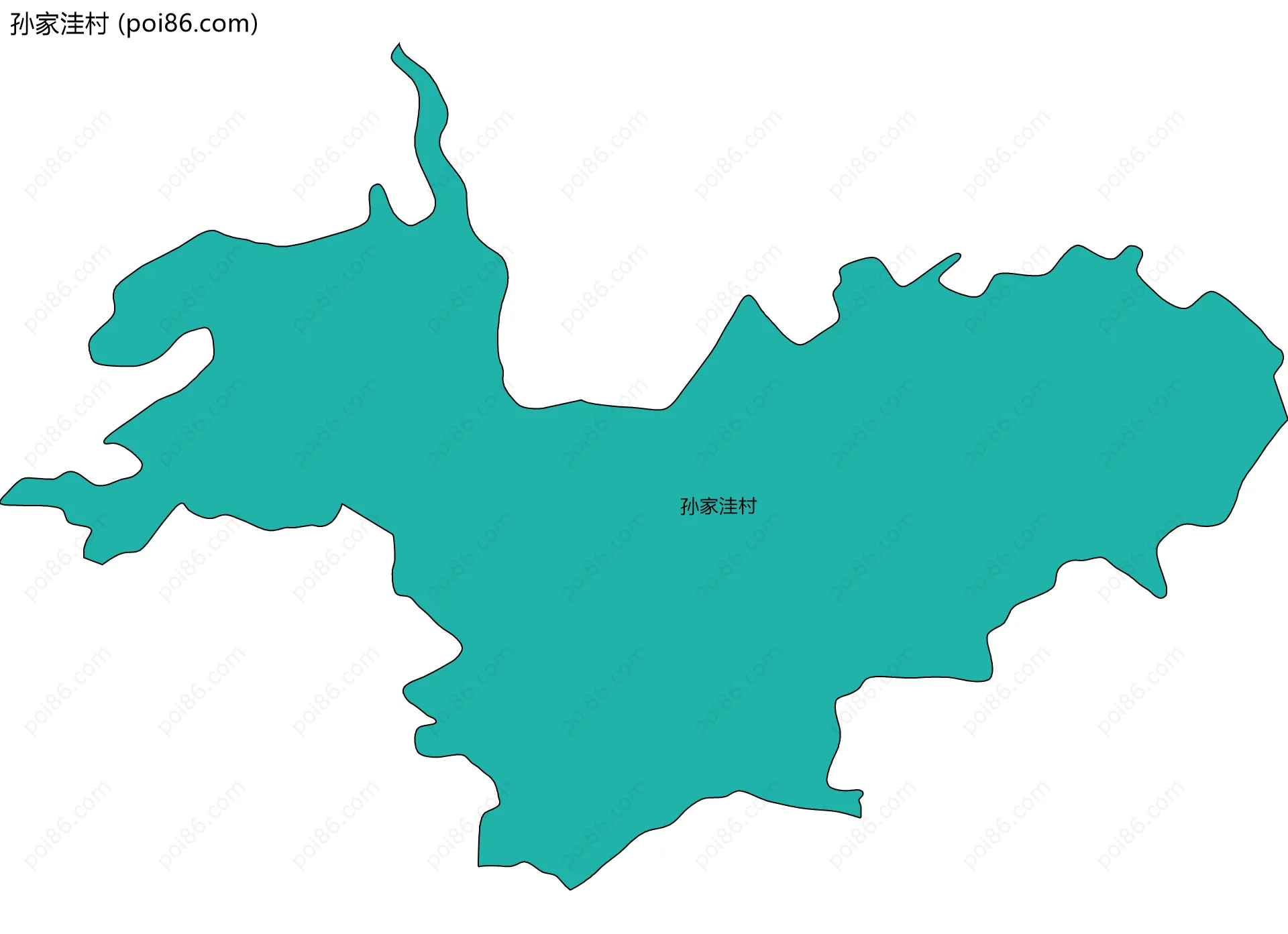 孙家洼村边界地图