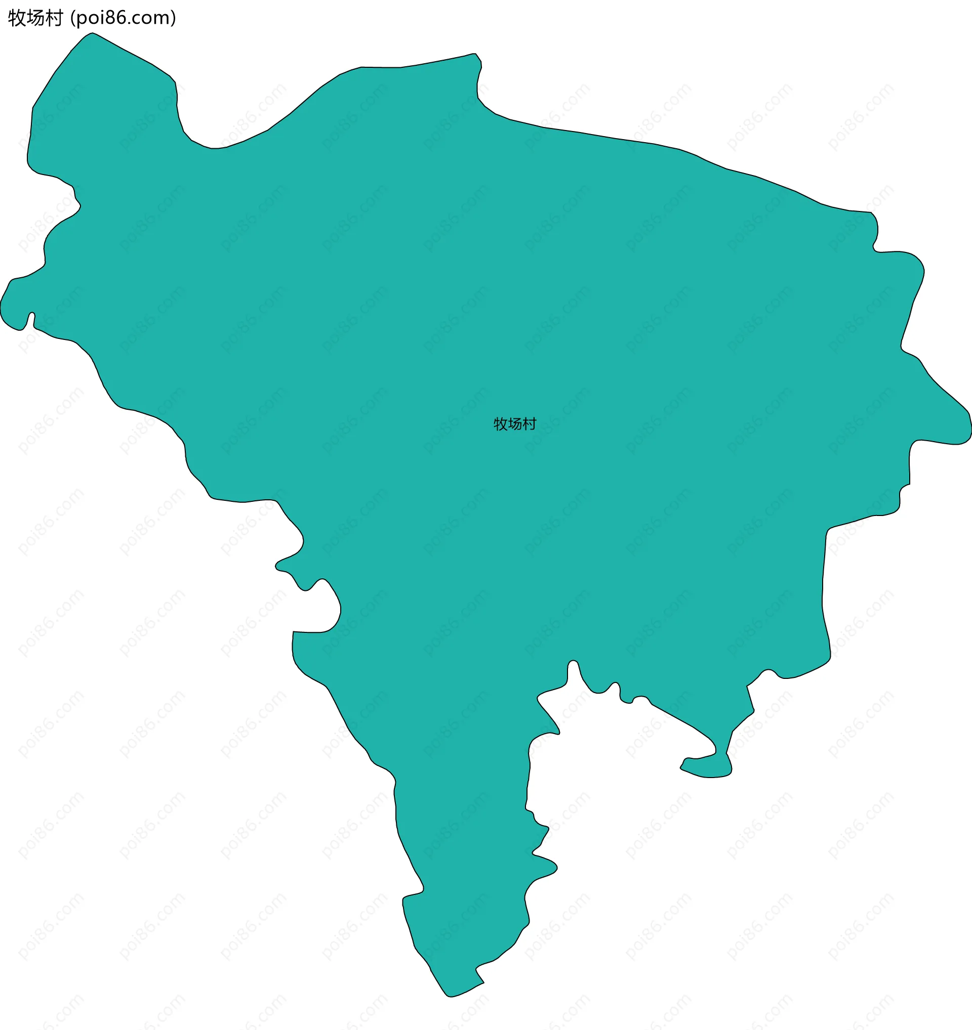 牧场村边界地图