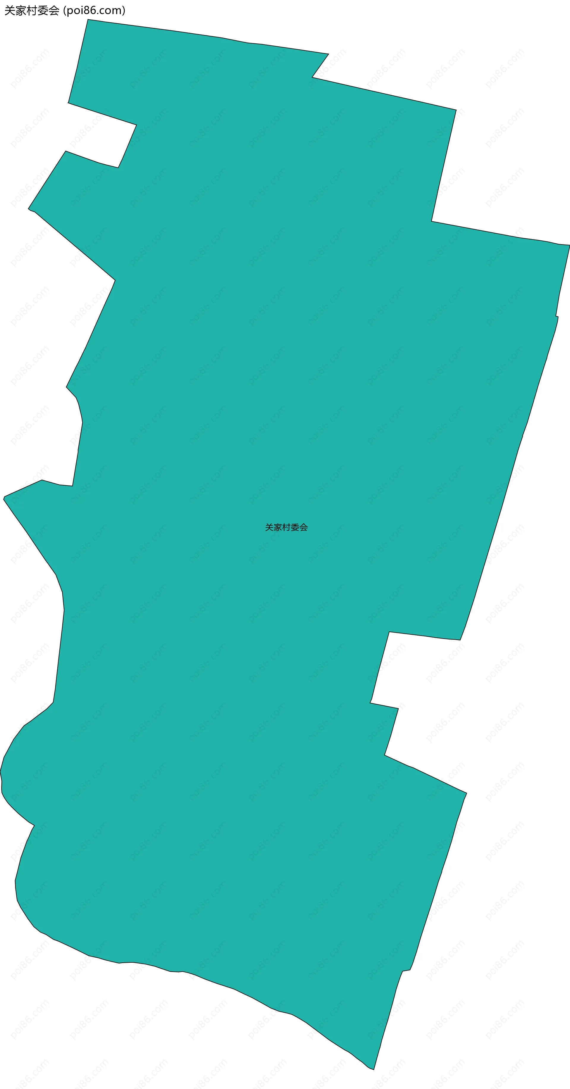 关家村委会边界地图