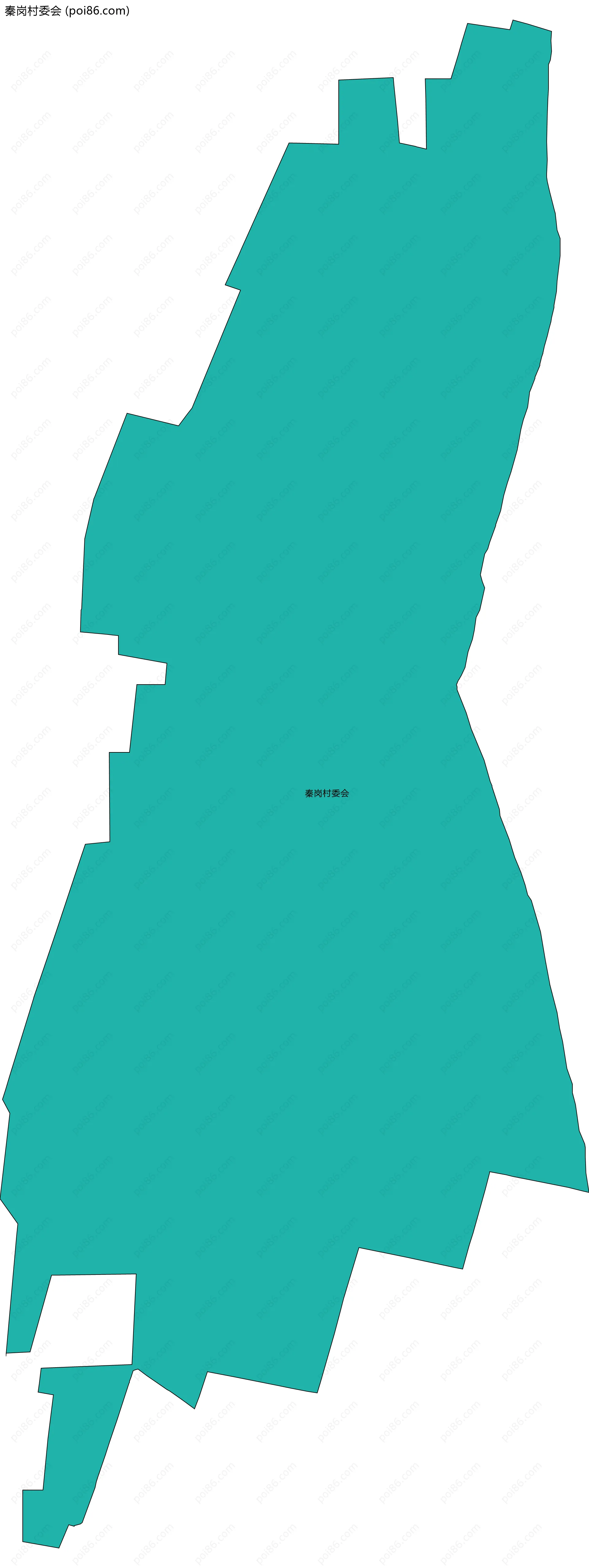 秦岗村委会边界地图