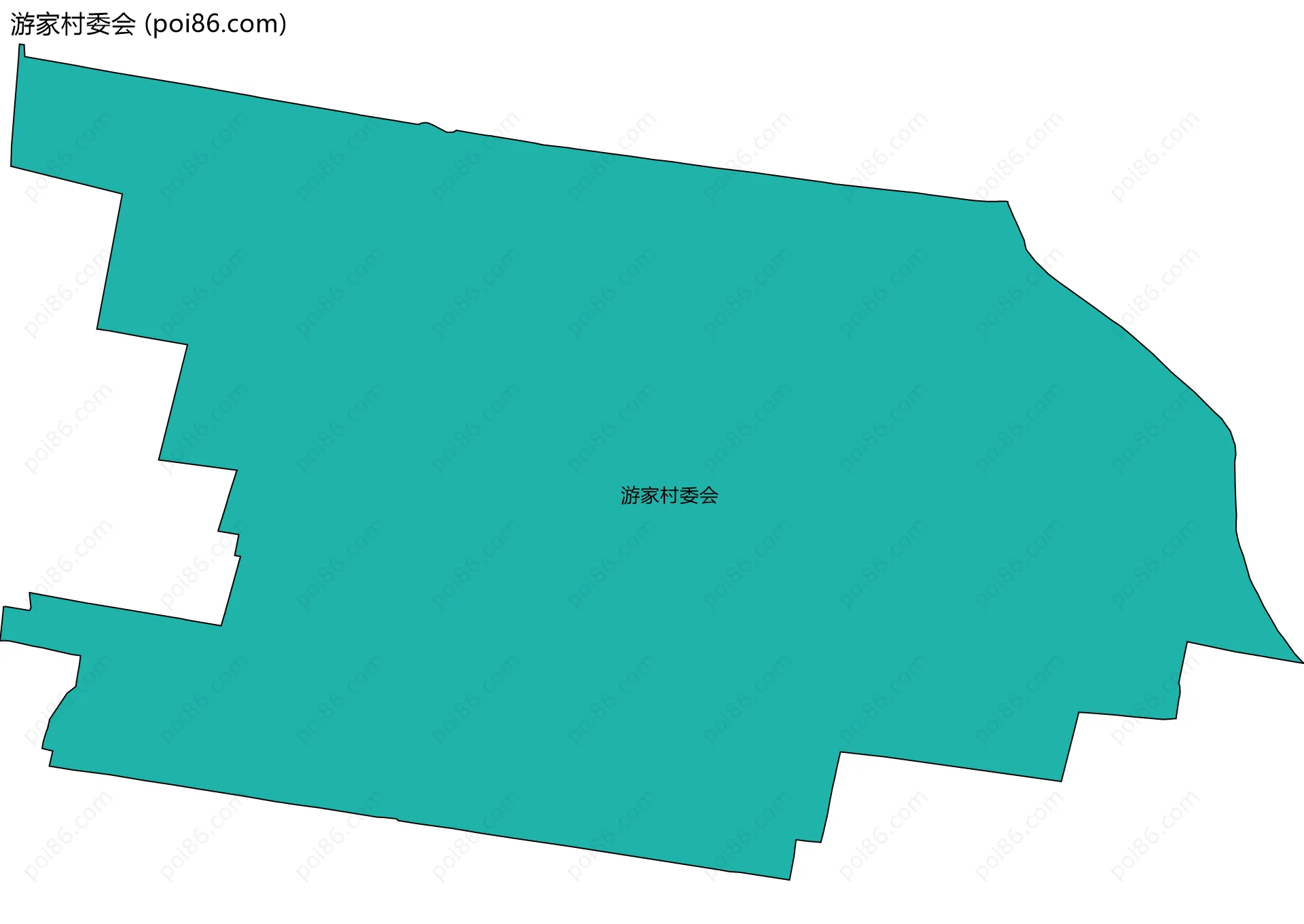 游家村委会边界地图