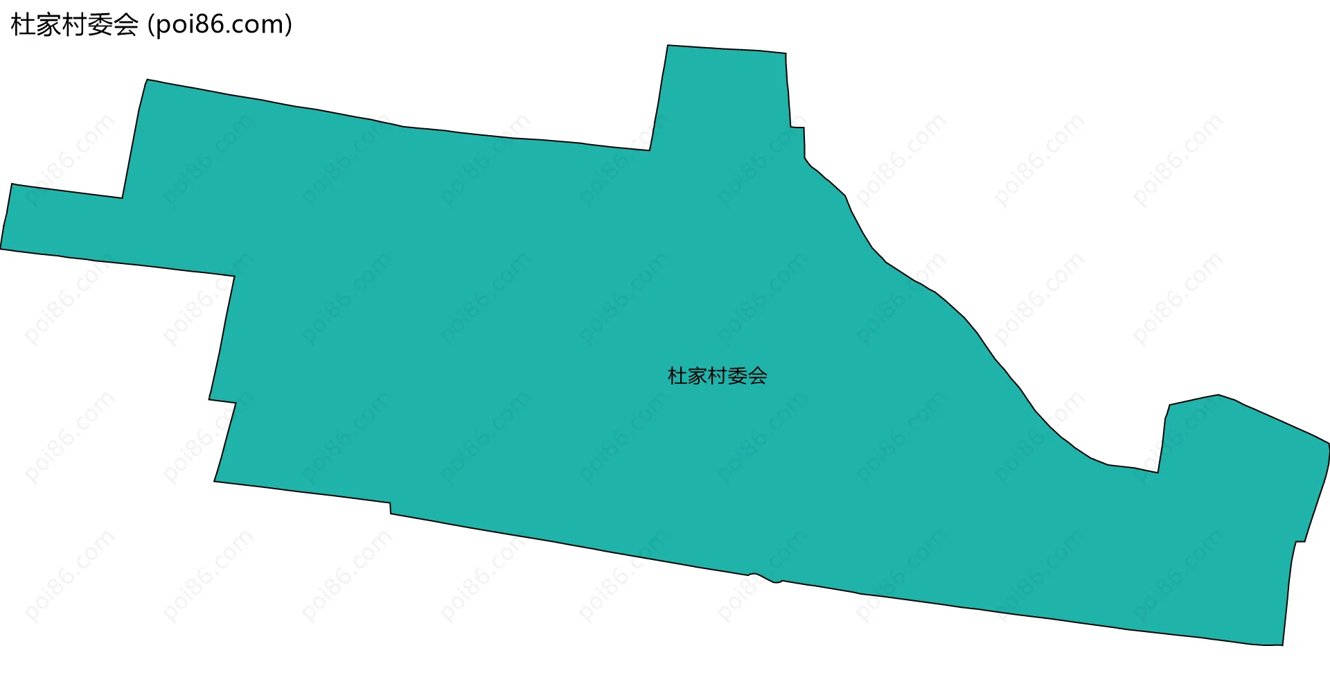 杜家村委会边界地图