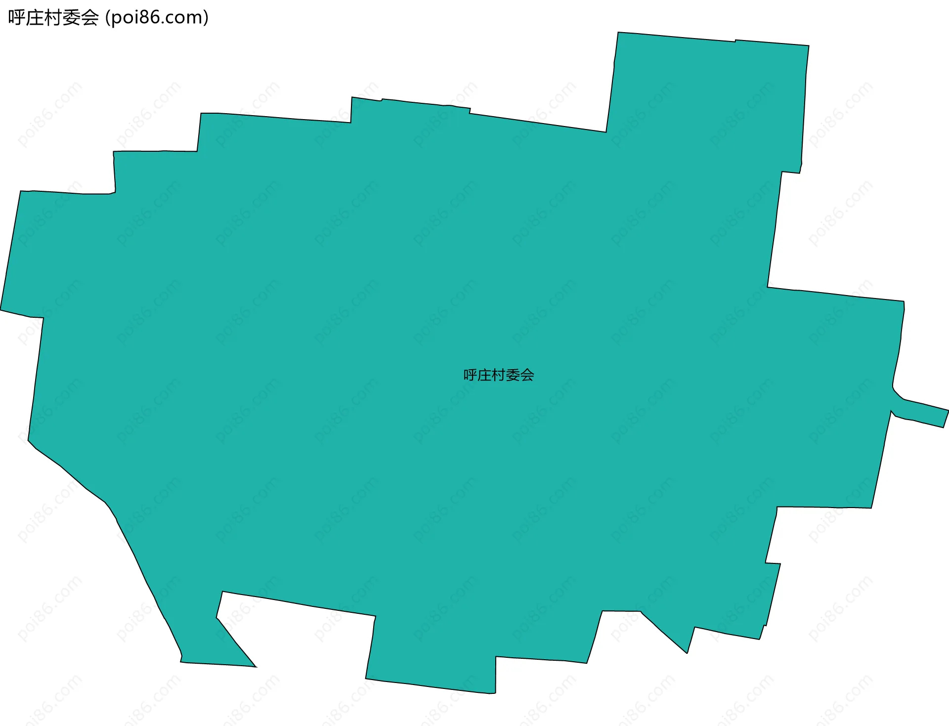 呼庄村委会边界地图