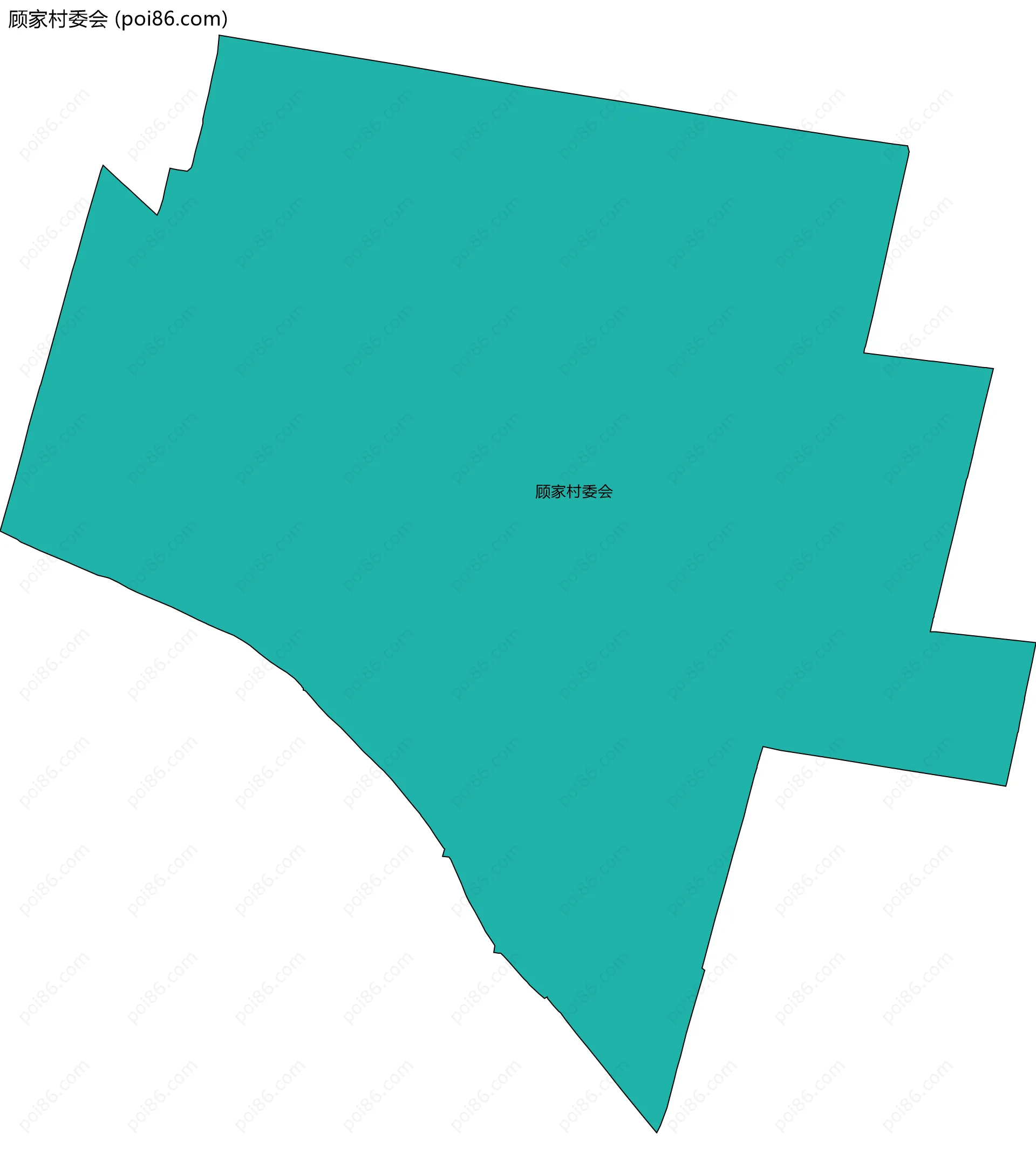 顾家村委会边界地图