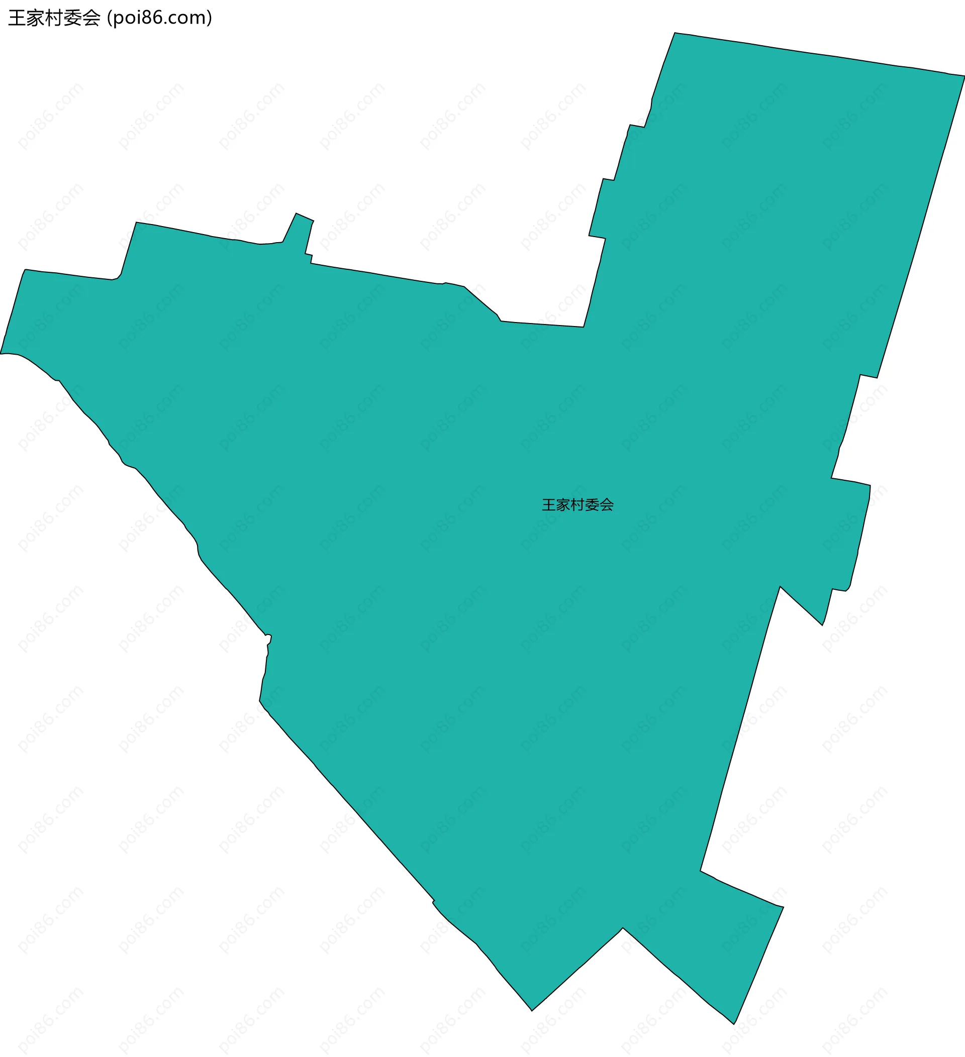 王家村委会边界地图