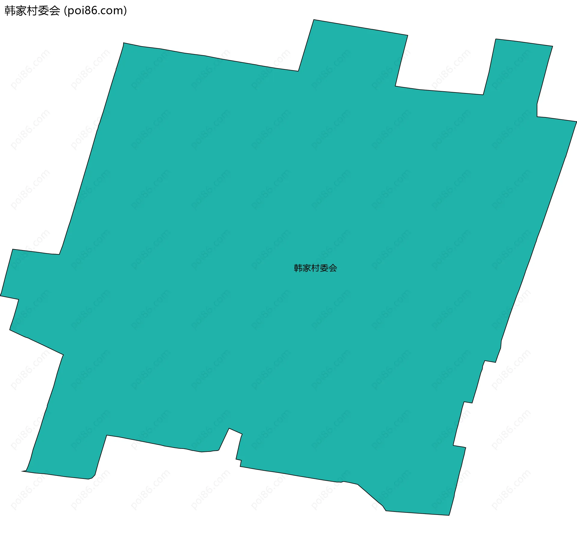 韩家村委会边界地图
