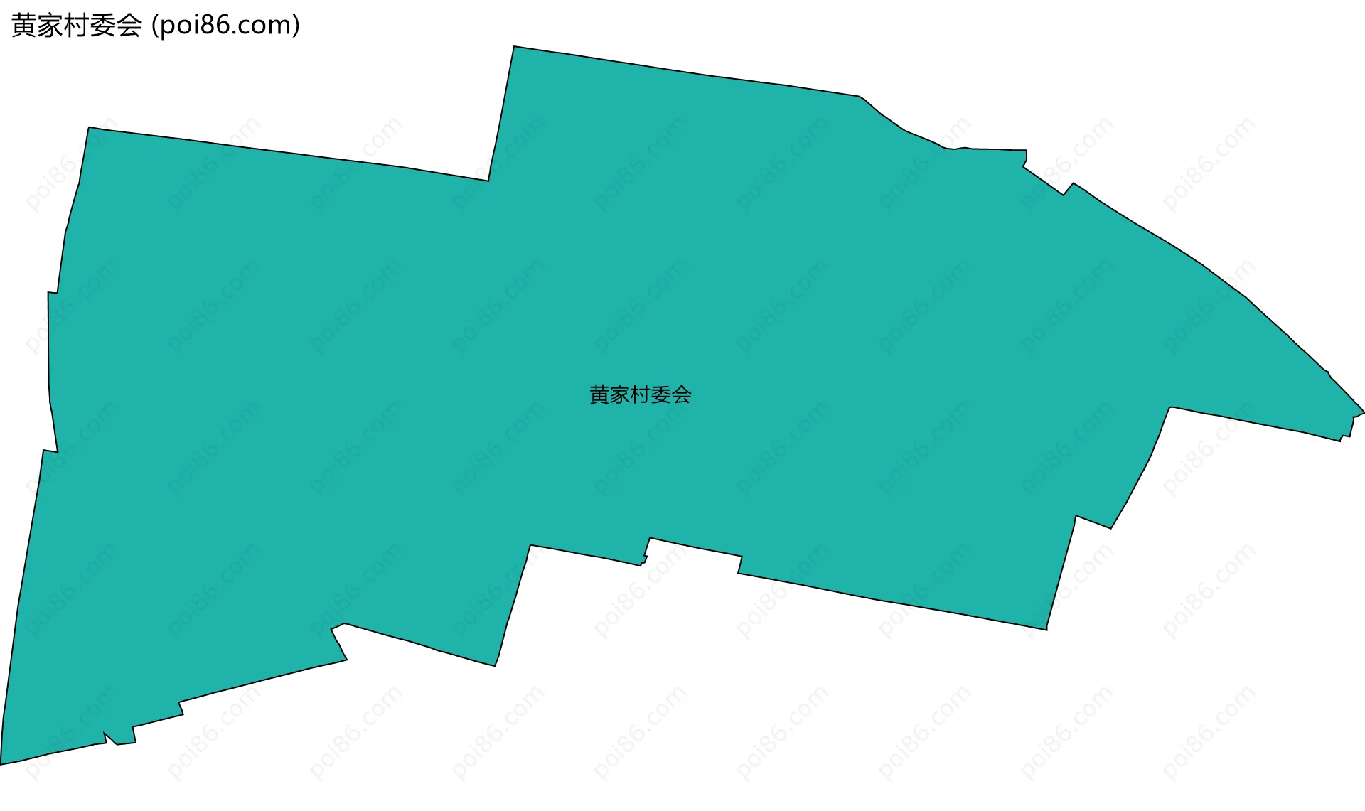 黄家村委会边界地图