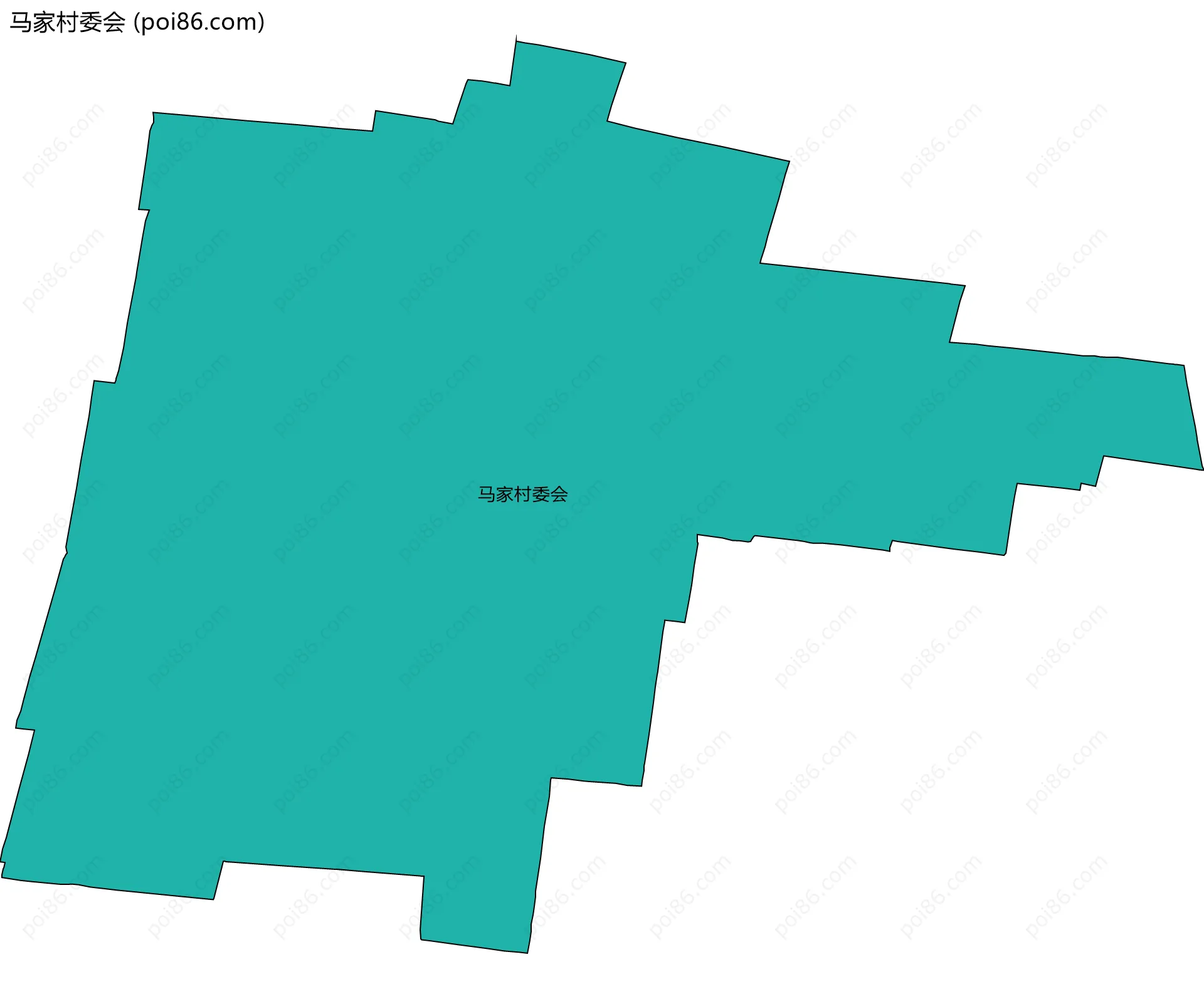 马家村委会边界地图