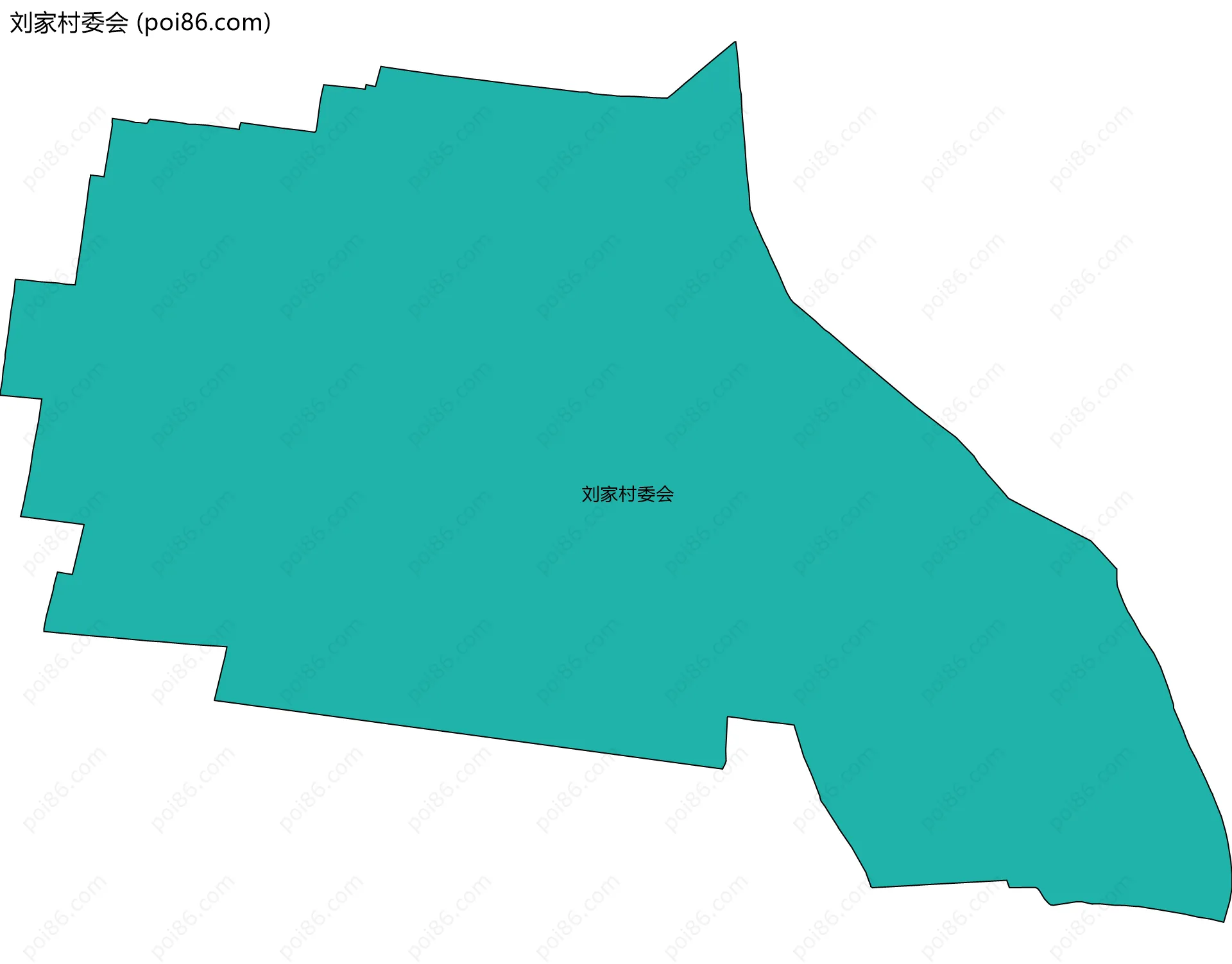 刘家村委会边界地图