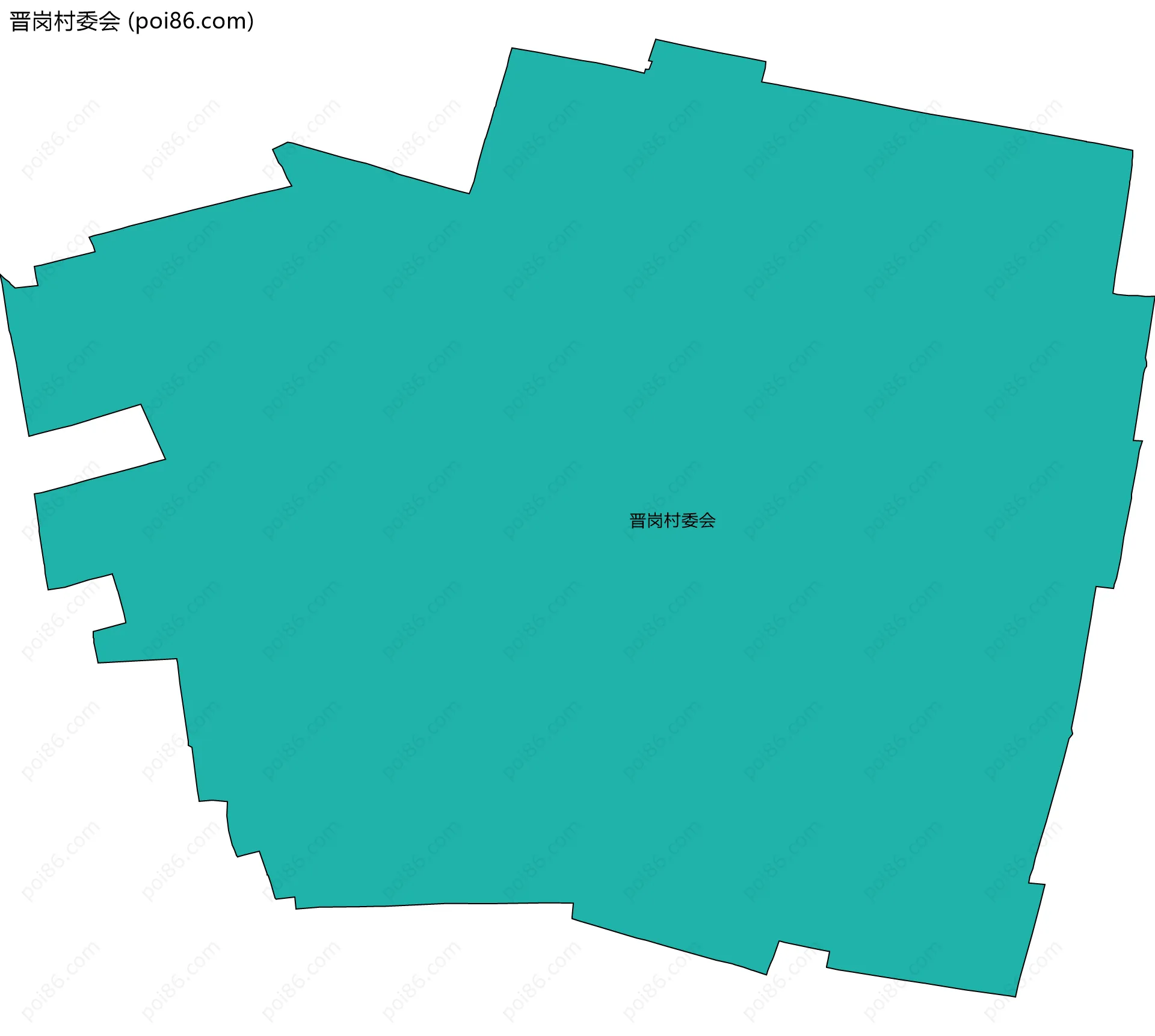 晋岗村委会边界地图