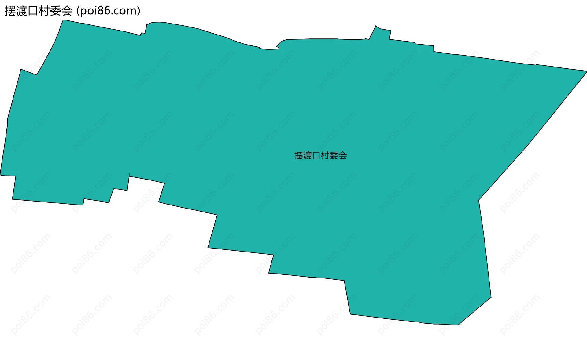 摆渡口村委会边界地图