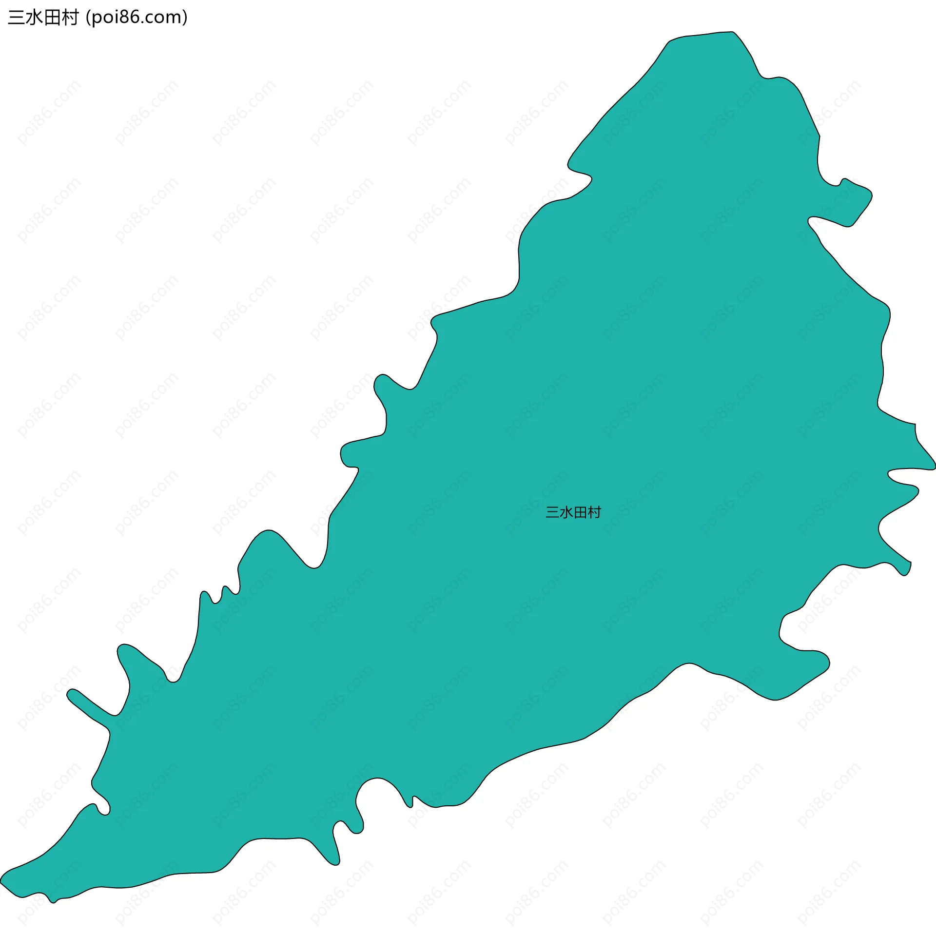 三水田村边界地图