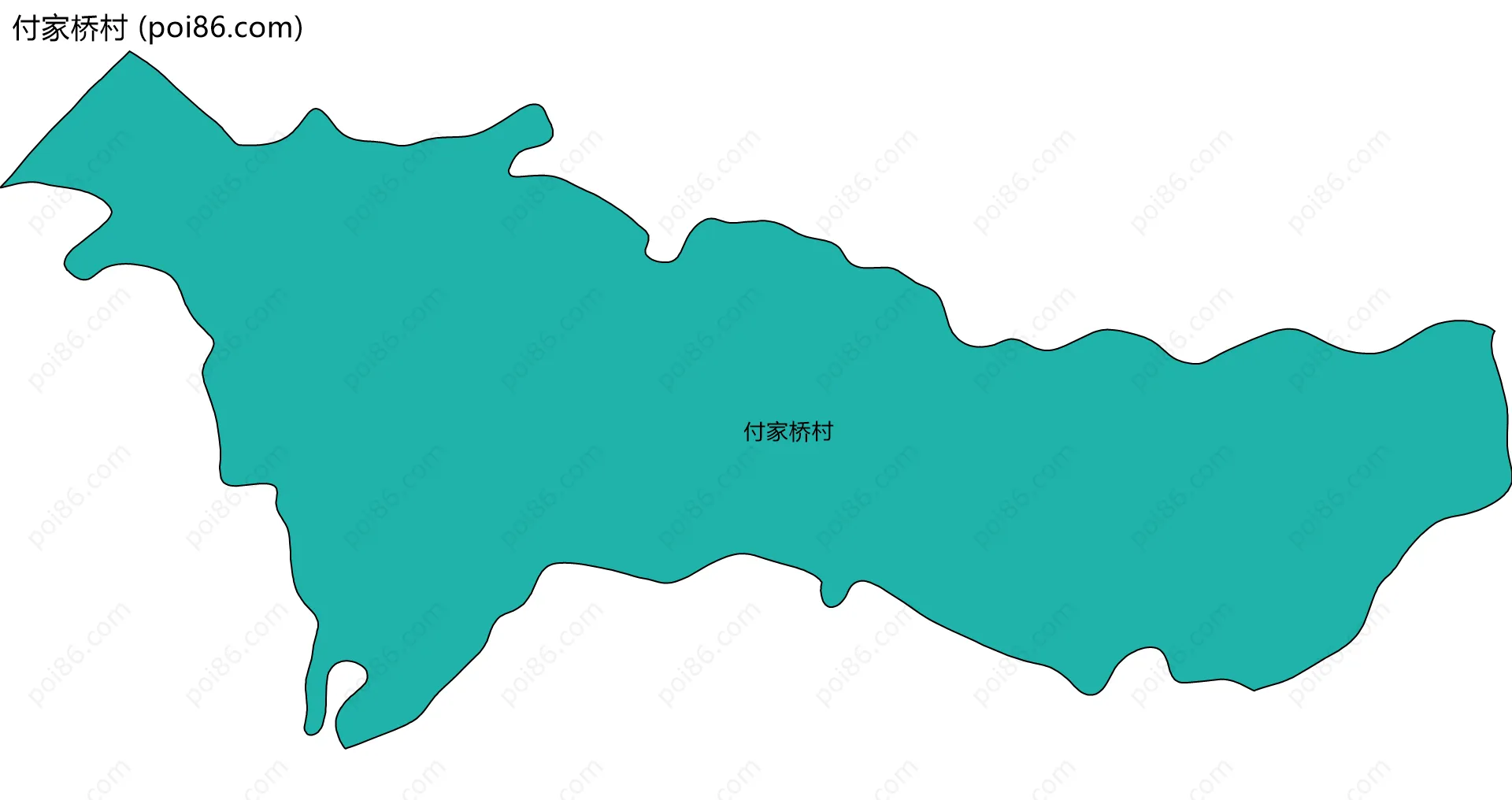 付家桥村边界地图