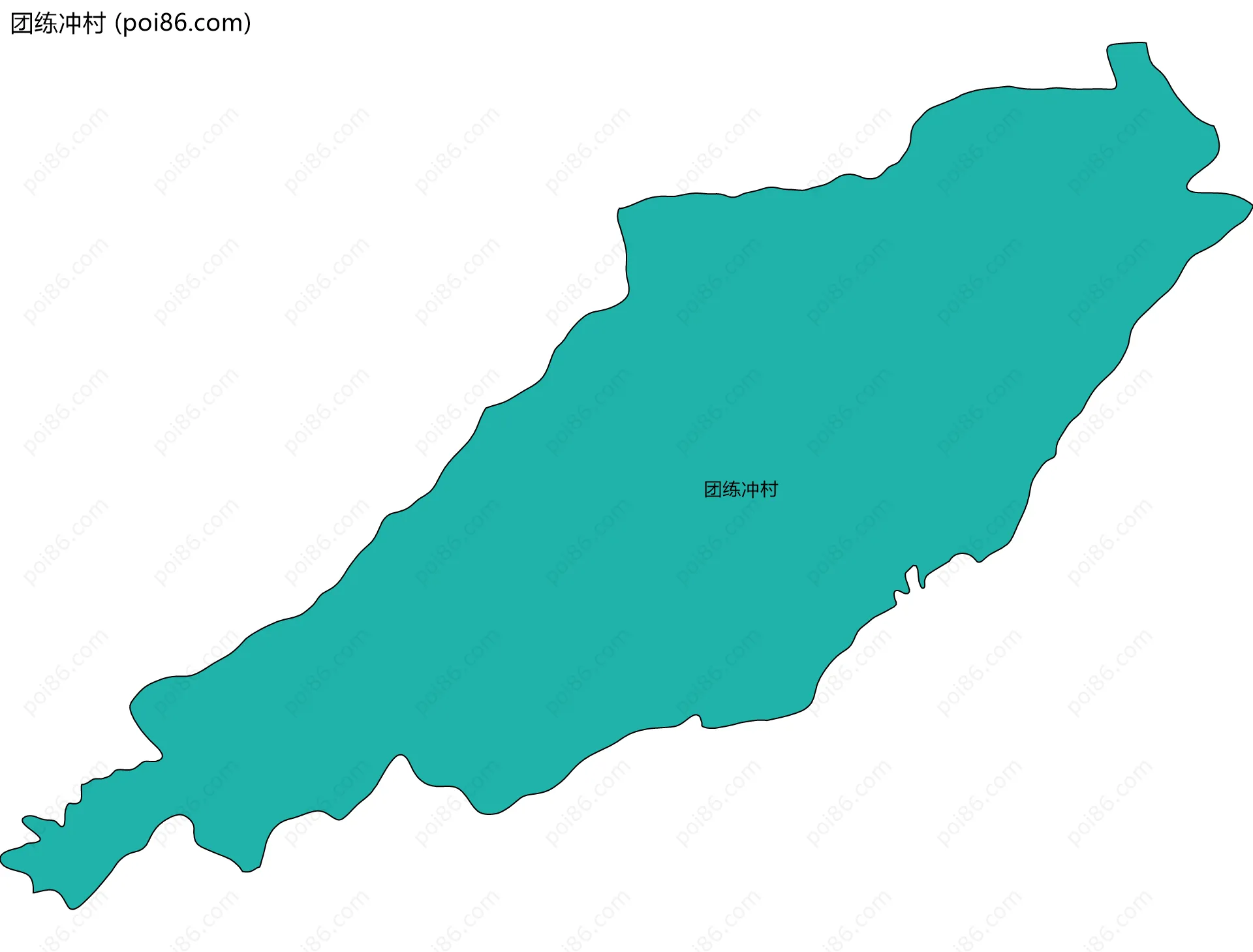 团练冲村边界地图