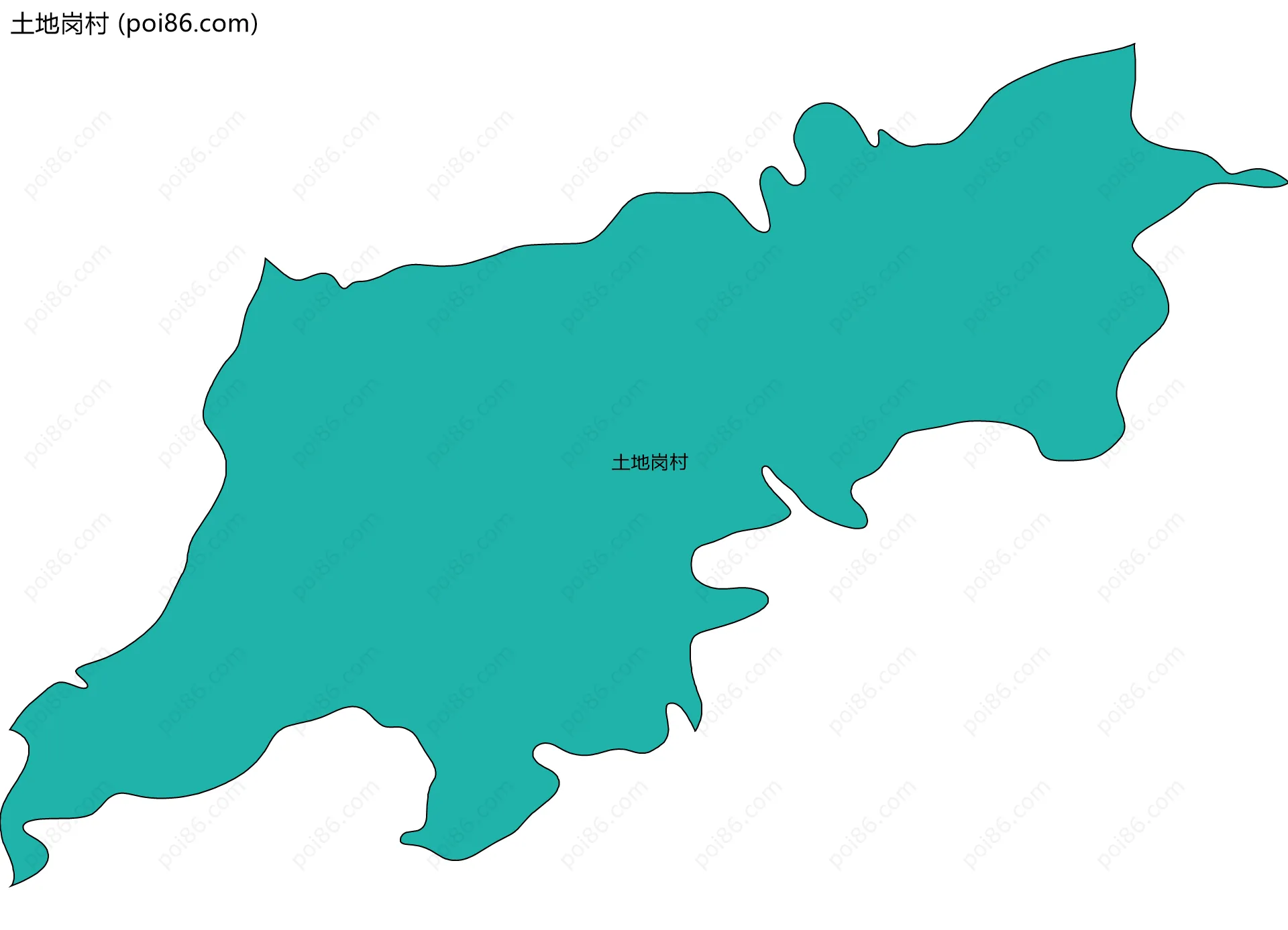 土地岗村边界地图