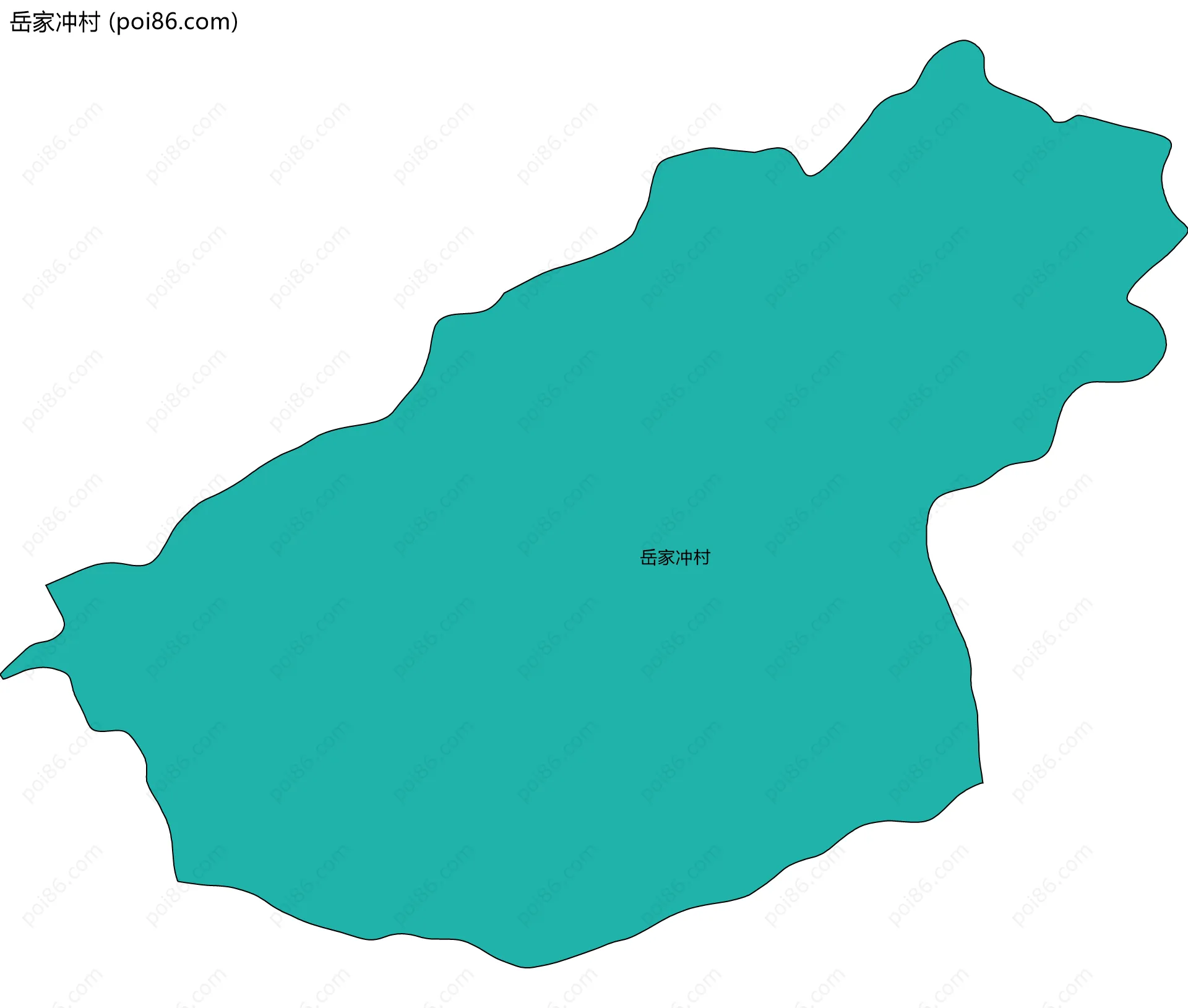 岳家冲村边界地图