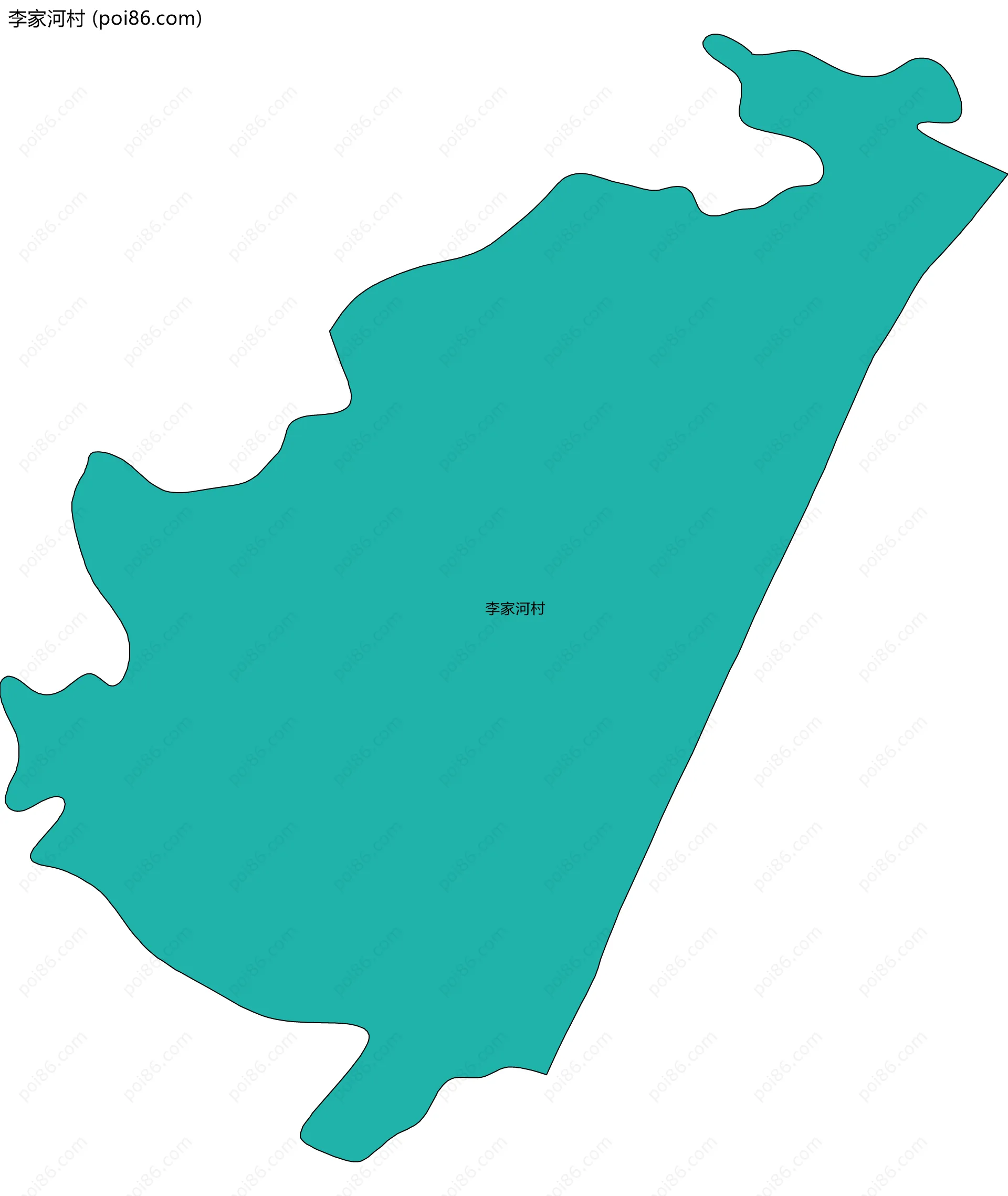 李家河村边界地图